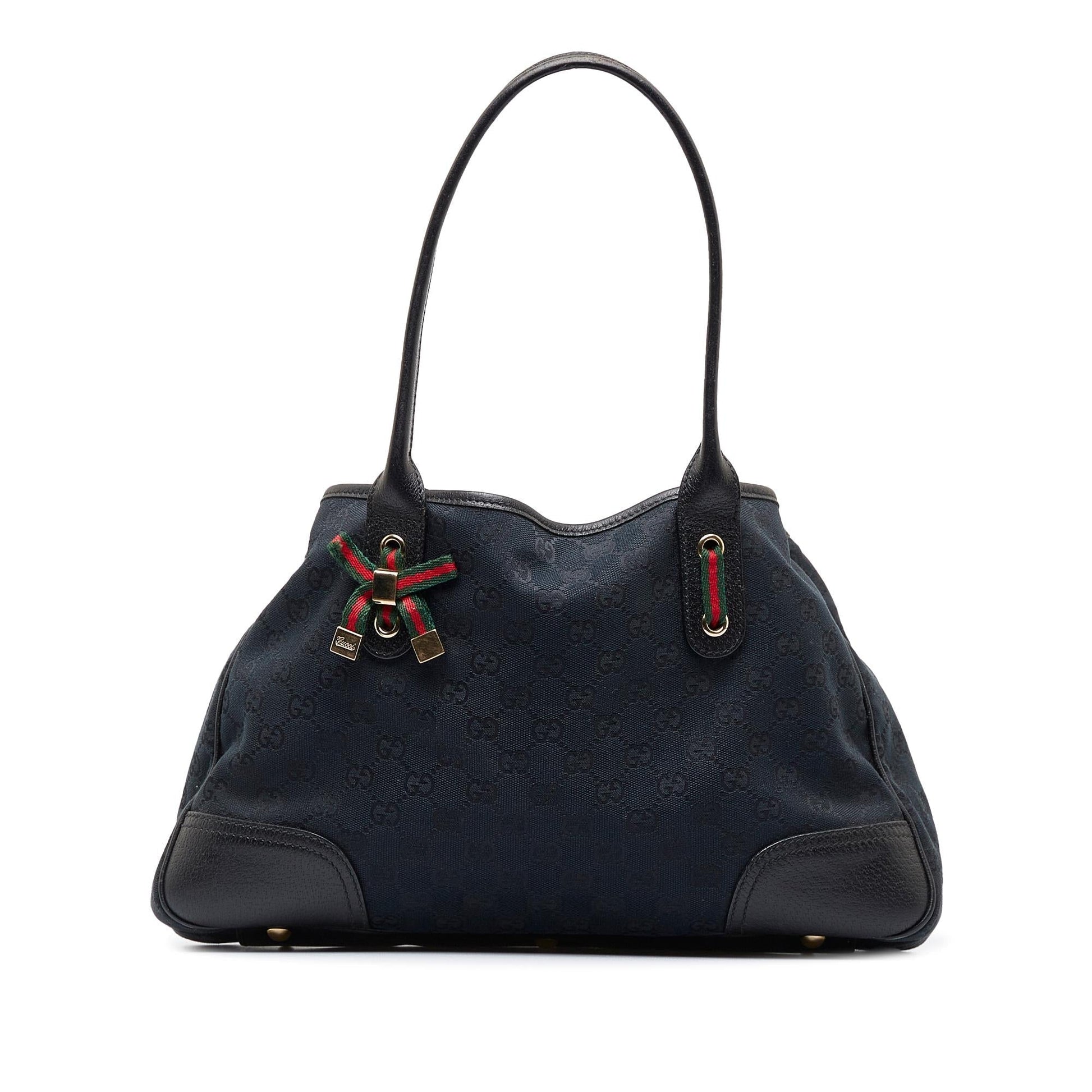 Gucci GG Princy SHG-RgGUyG Canvas Black Tote Bag