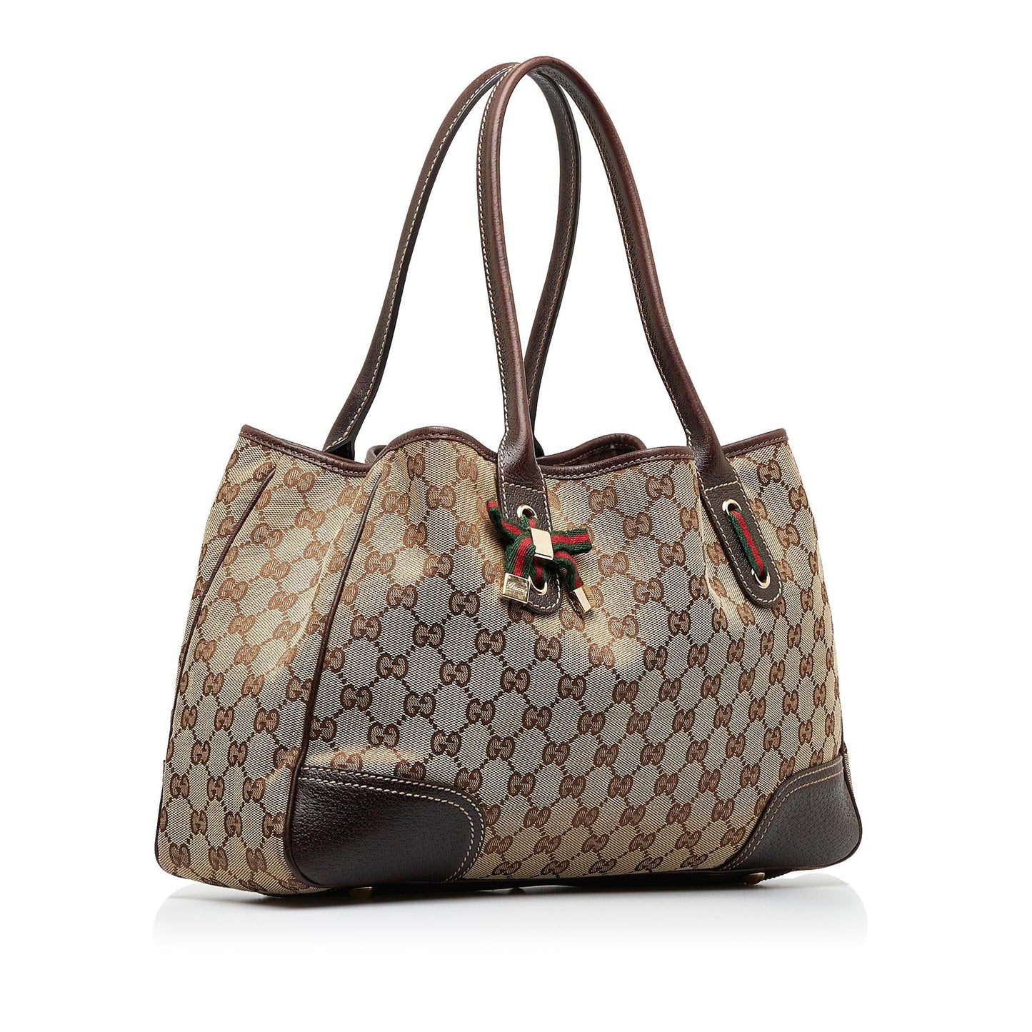 Gucci GG Princy SHG-CgZKf5 Canvas Calf Brown Tote Bag