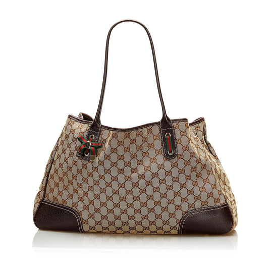 Gucci GG Princy SHG Canvas Brown Tote Bag Tote Shg