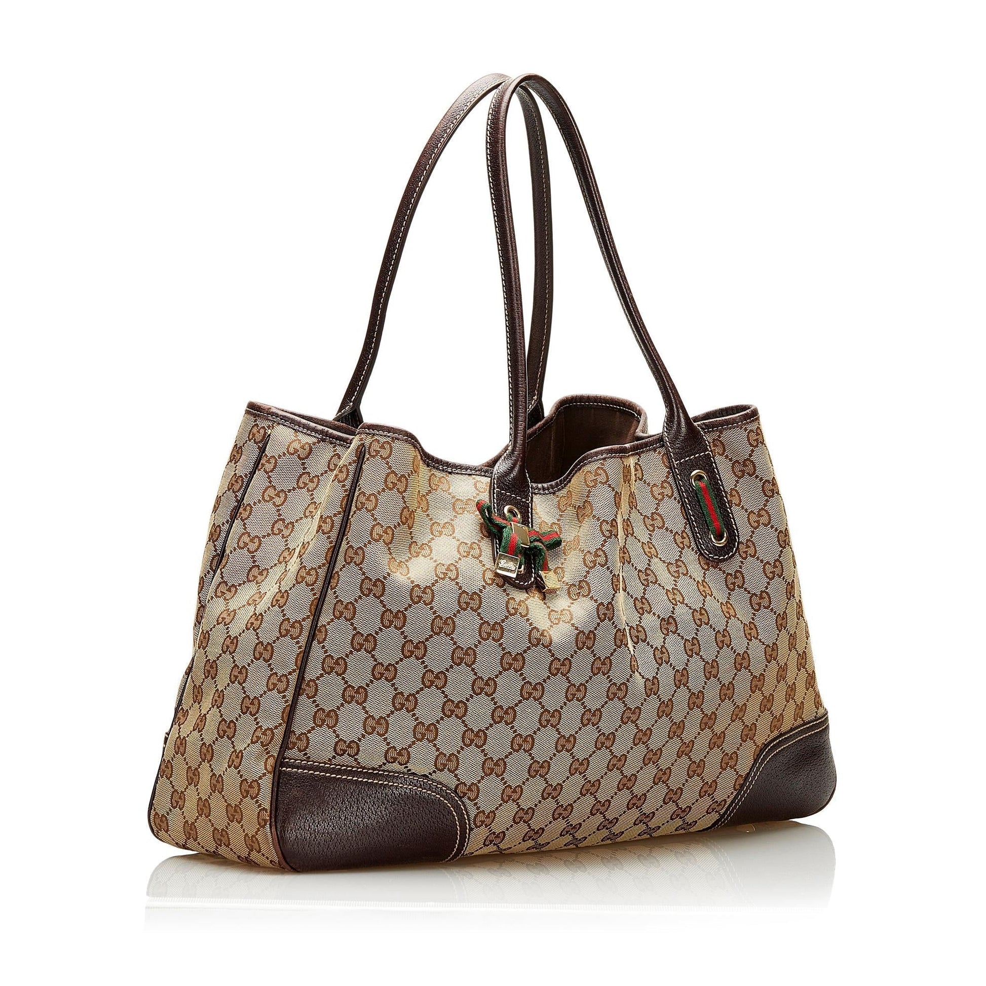 Gucci GG Princy SHG Canvas Brown Tote Bag Tote Shg