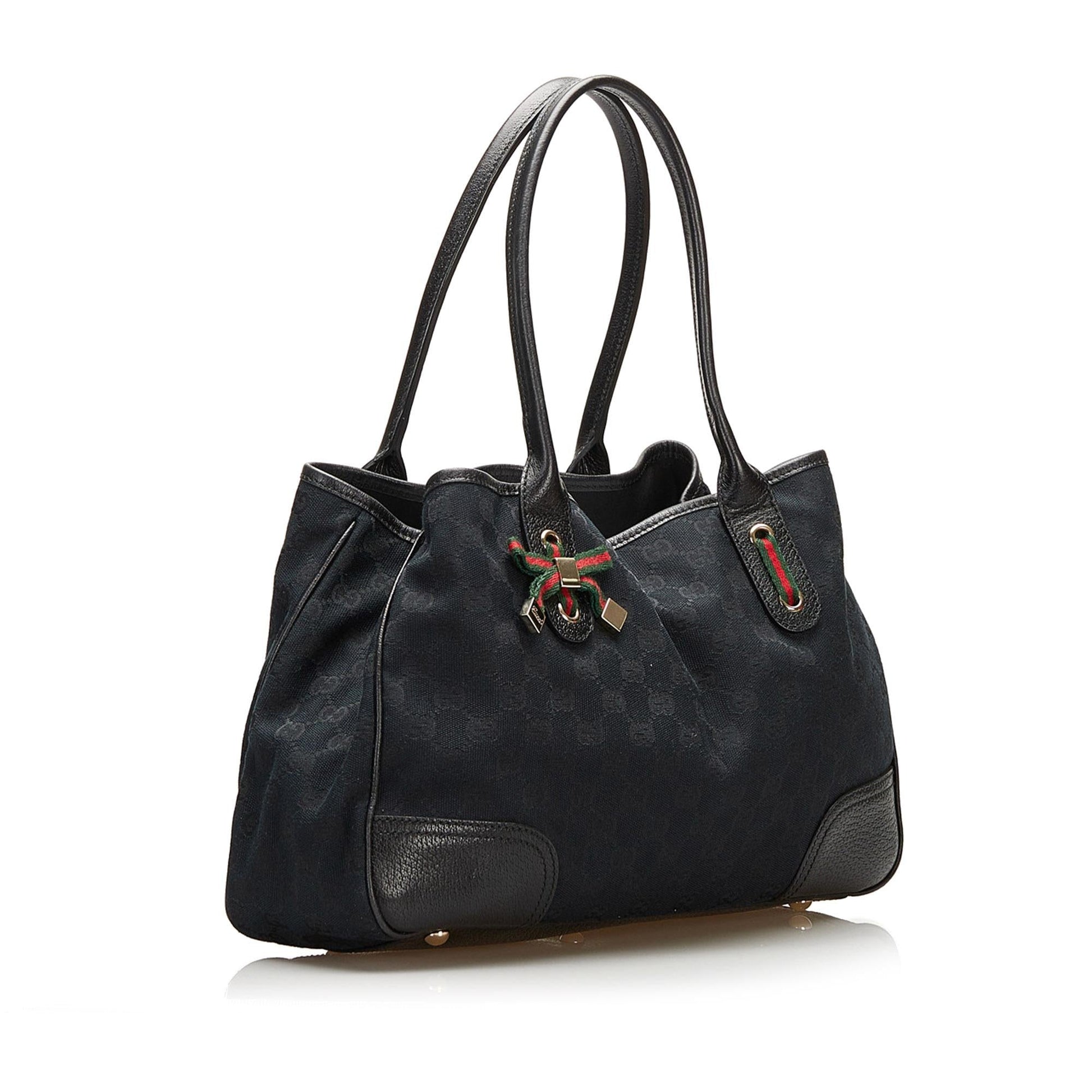 Gucci GG Princy SHG Canvas Black Tote Bag