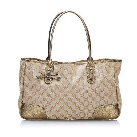 Gucci GG Princy SHG Canvas Brown Tote Bag 4