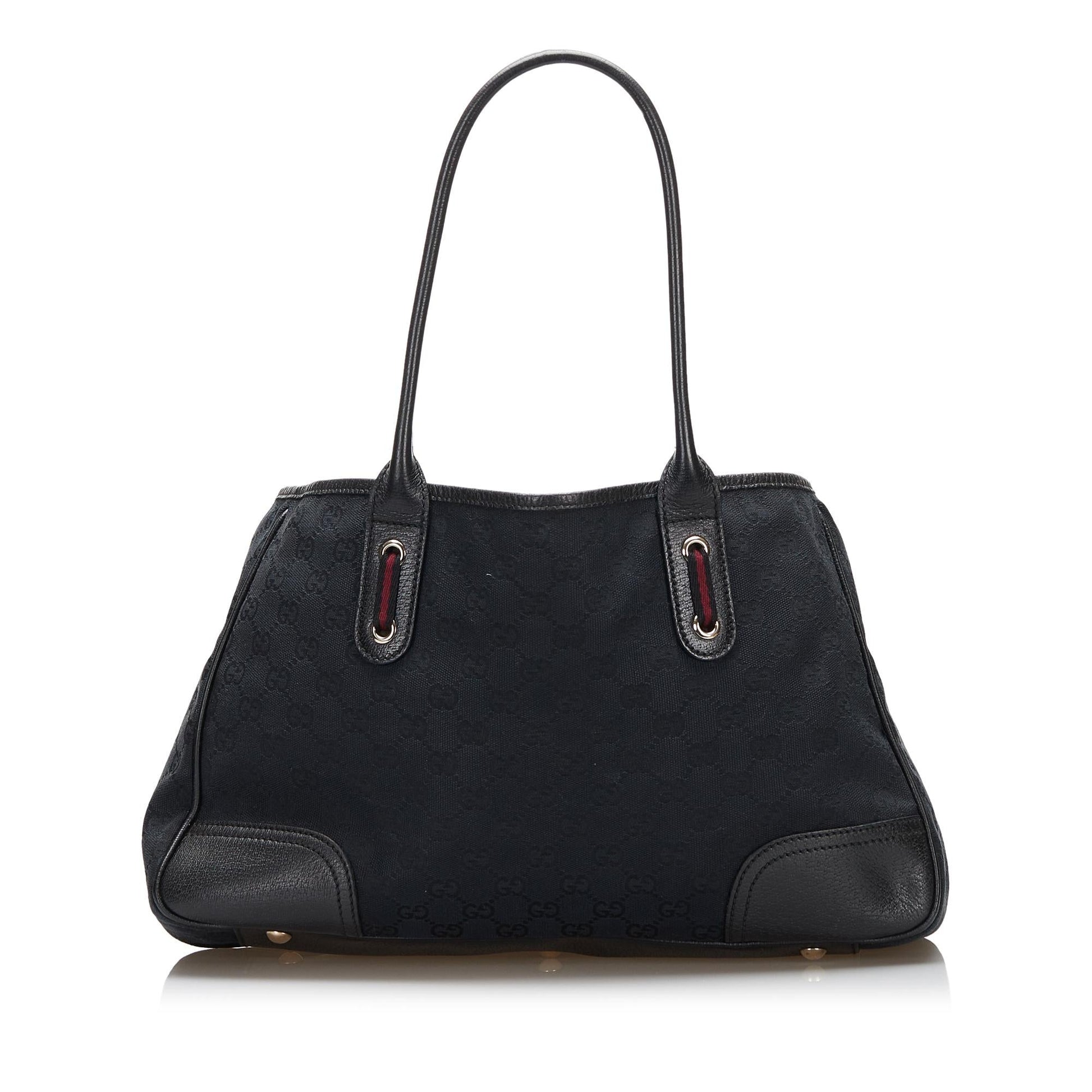 Gucci GG Princy SHG-1bUst1 Canvas Black Tote Bag