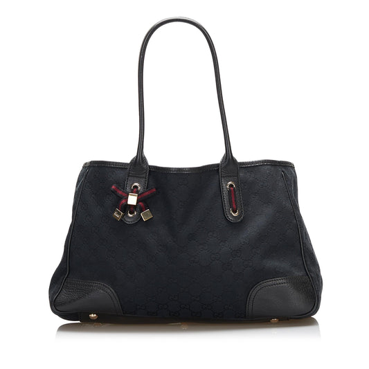 Gucci GG Princy SHG-1bUst1 Canvas Black Tote Bag
