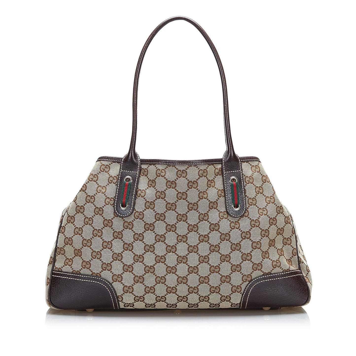 Gucci GG Princy SHG-GLor0l Canvas Calf Brown Tote Bag