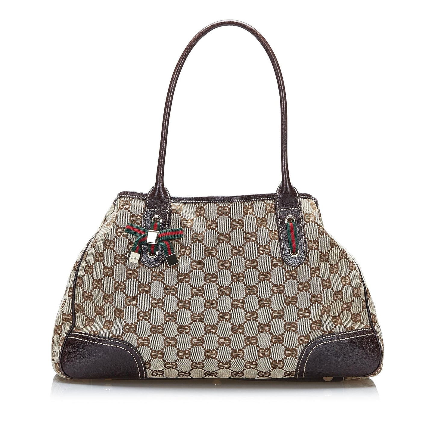 Gucci GG Princy SHG-GLor0l Canvas Calf Brown Tote Bag