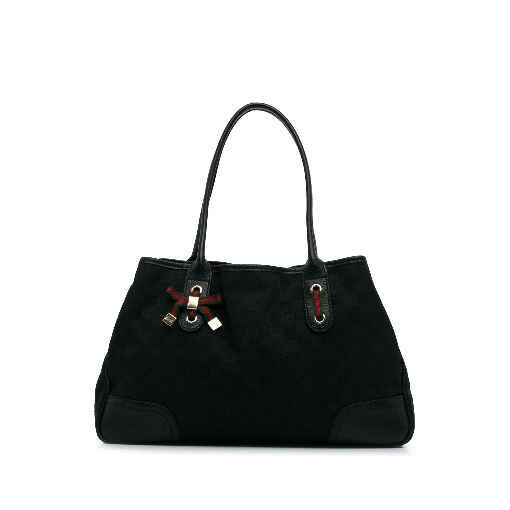 Gucci GG Princy SHG-6LK1oD Canvas Black Tote Bag