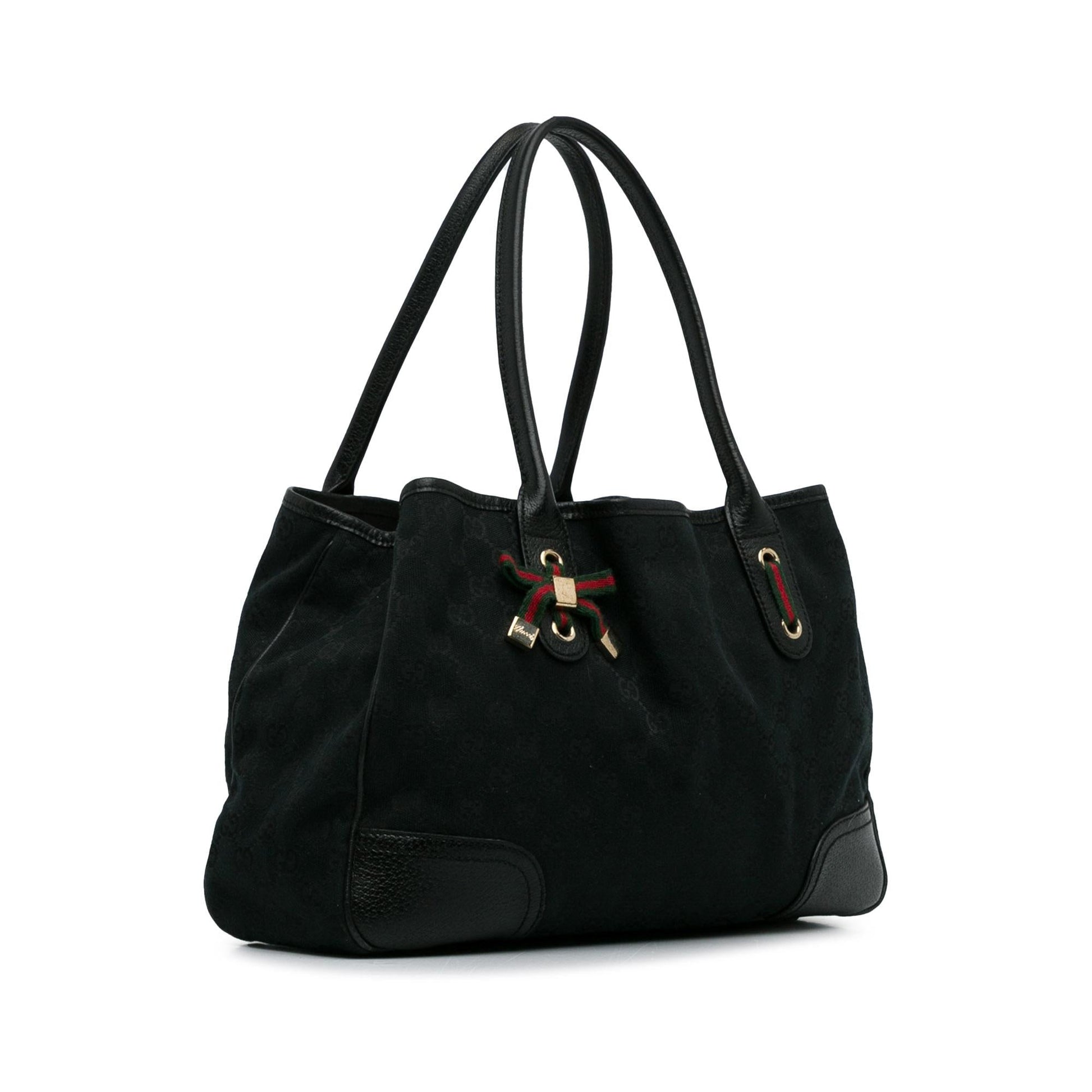 Gucci GG Princy SHG-6LK1oD Canvas Black Tote Bag