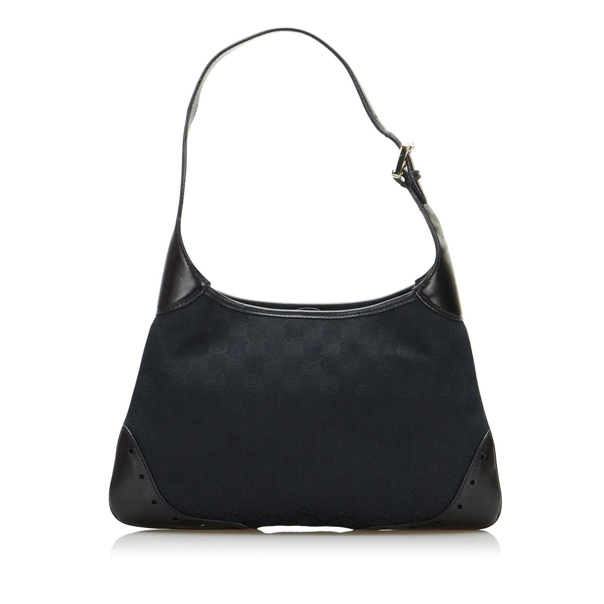 Gucci GG Punch SHG-bcYNIO Canvas Calf Black Shoulder Bag