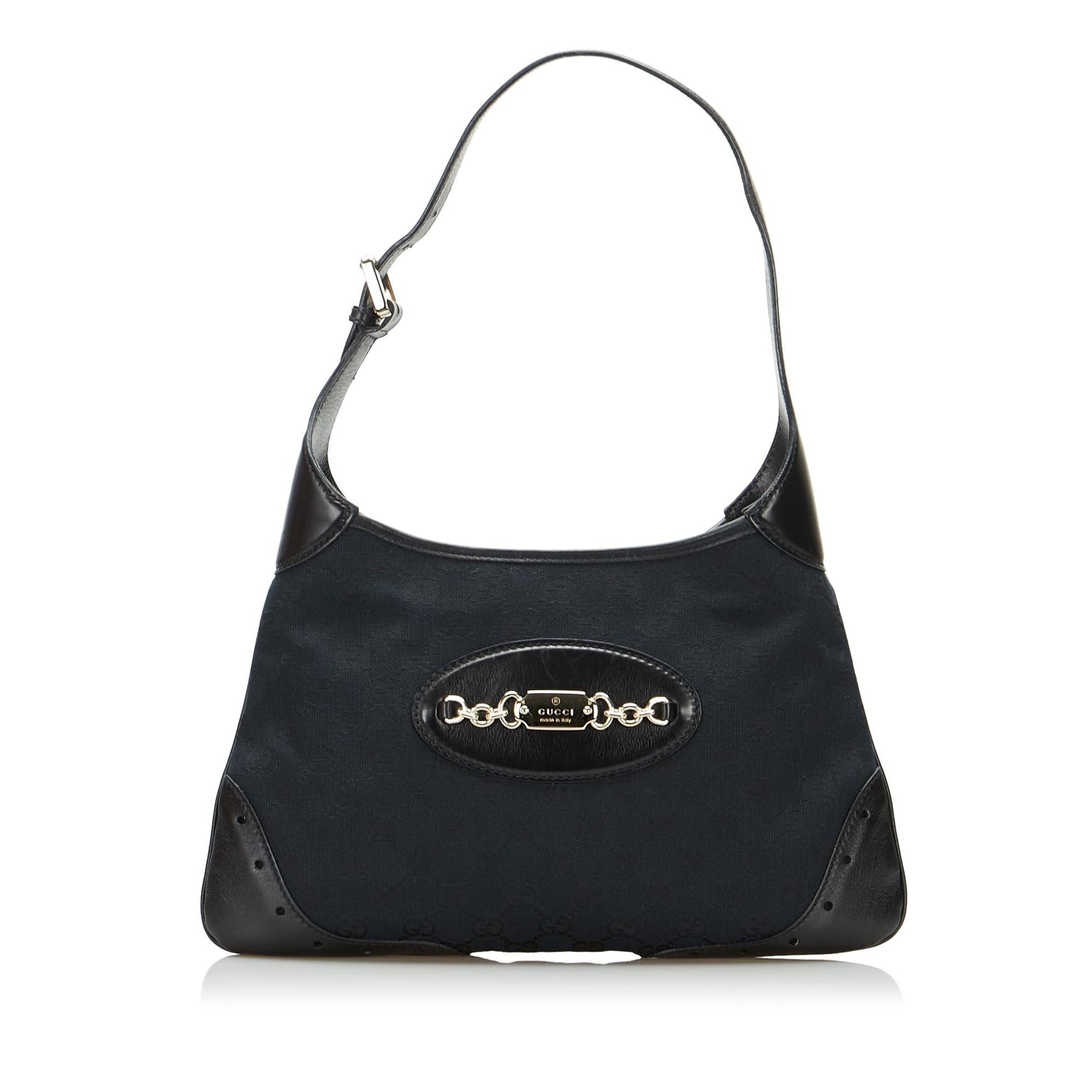 Gucci GG Punch SHG-bcYNIO Canvas Calf Black Shoulder Bag