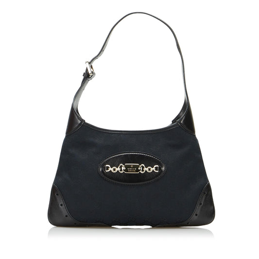 Gucci GG Punch SHG-bcYNIO Canvas Calf Black Shoulder Bag