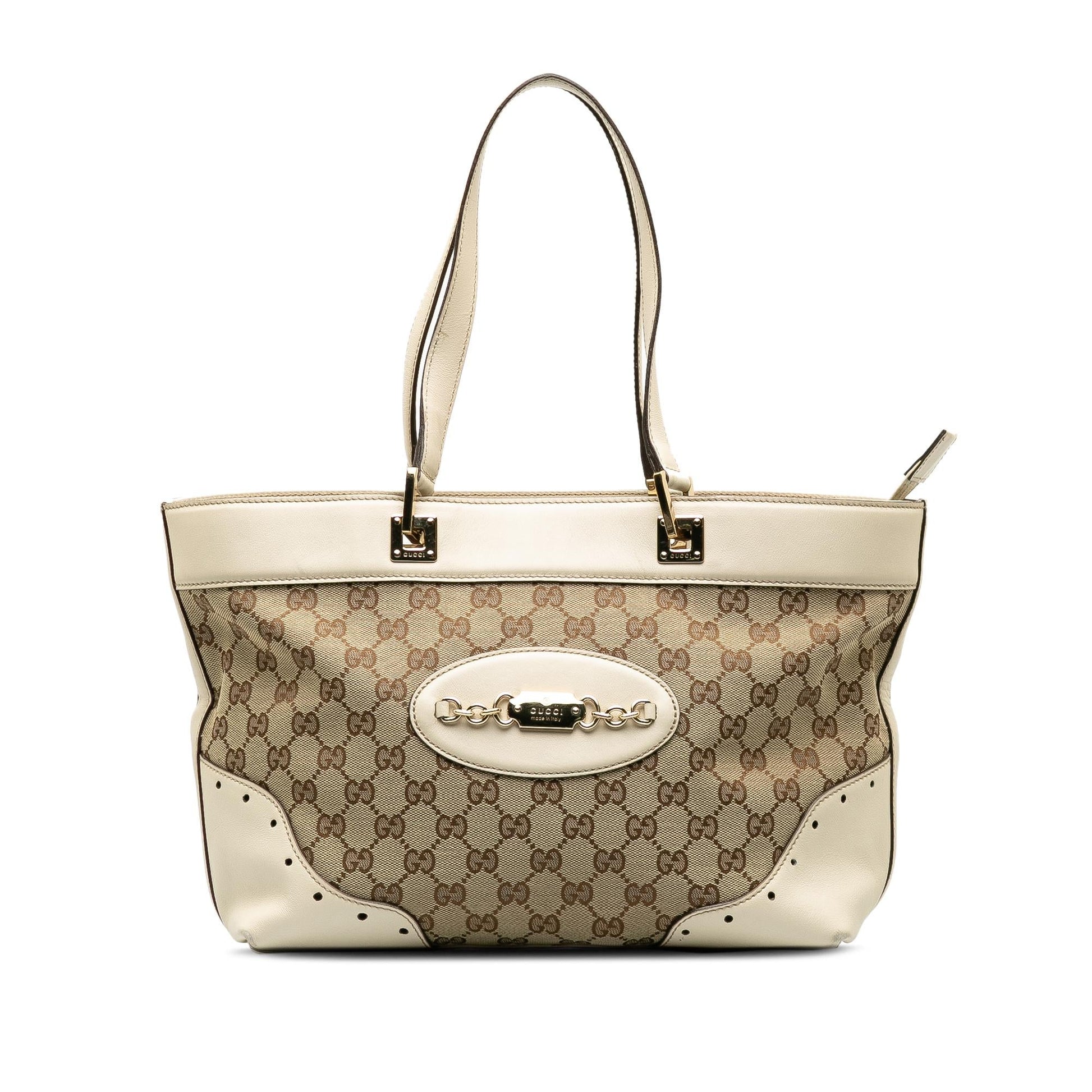 Gucci GG Punch SHG-9tCHfx Canvas Brown Tote Bag