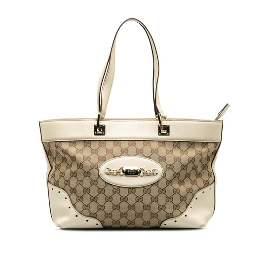 Gucci GG Punch SHG-9tCHfx Canvas Brown Tote Bag