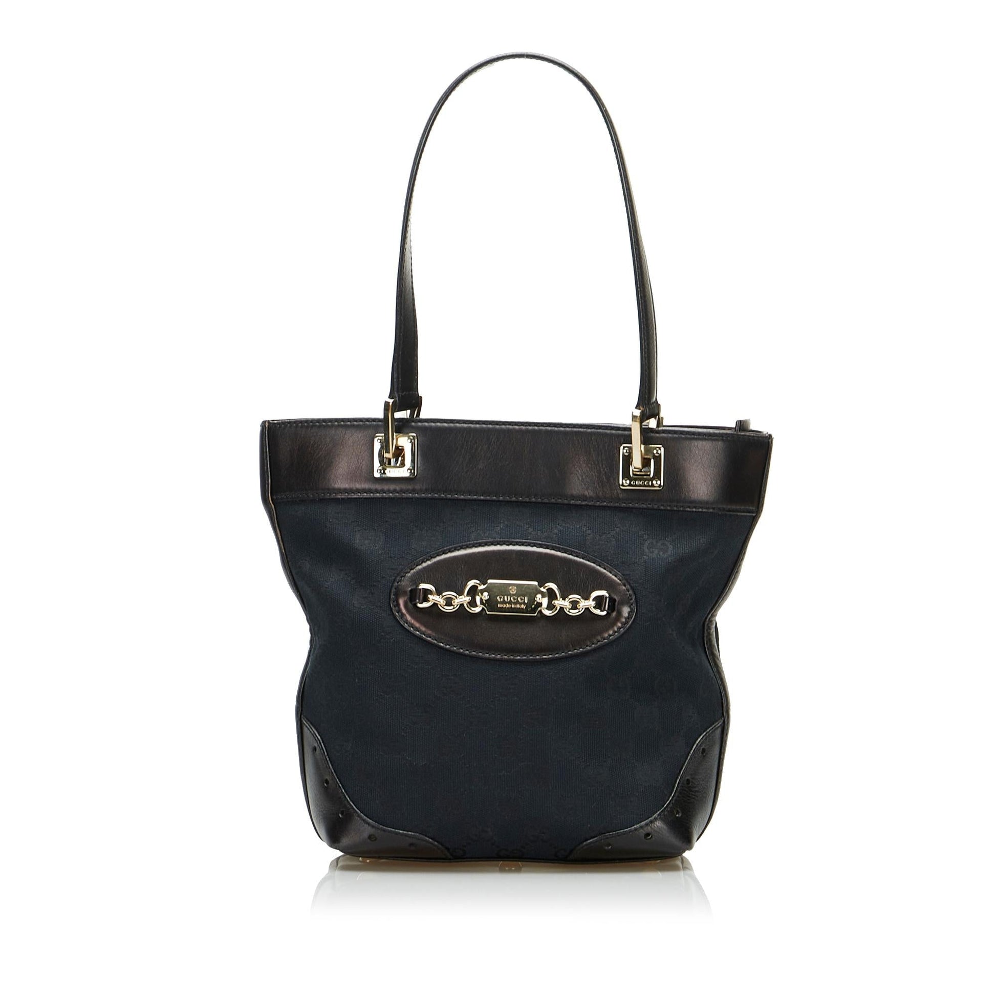 Gucci GG Punch SHG-HWN9UE Canvas Black Tote Bag