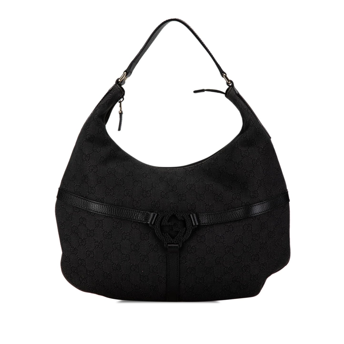 Gucci GG Reins SHG-oCFlyu Canvas Black Shoulder Bag