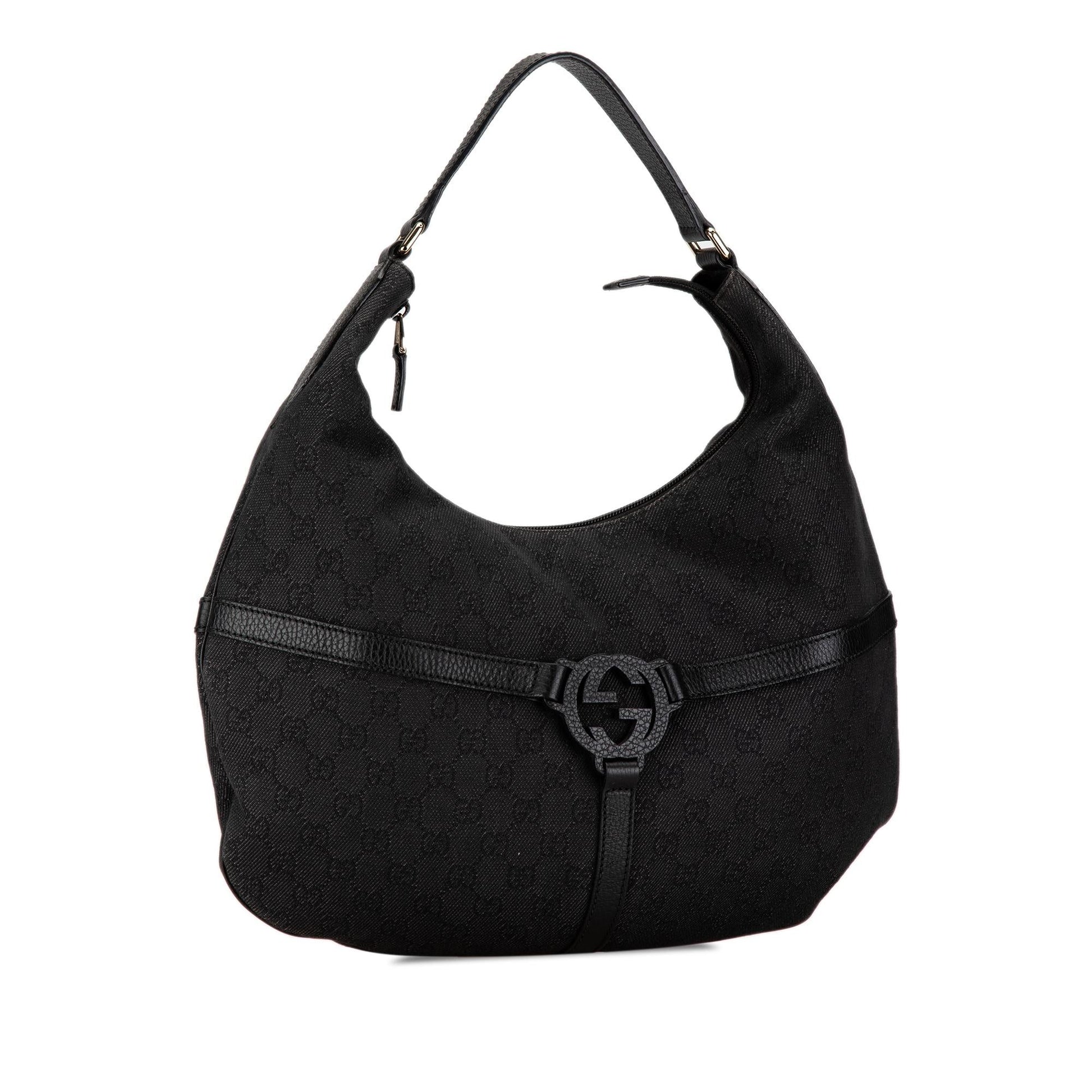 Gucci GG Reins SHG-oCFlyu Canvas Black Shoulder Bag