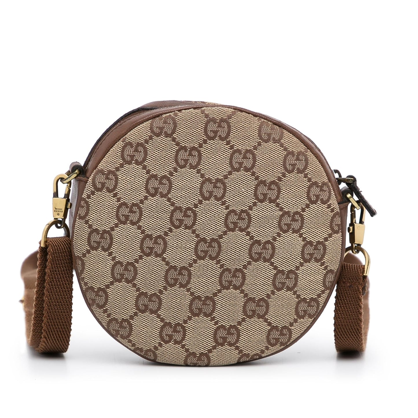 Gucci GG Round SHG-vcB2C2 Canvas Calf Brown Crossbody Bag