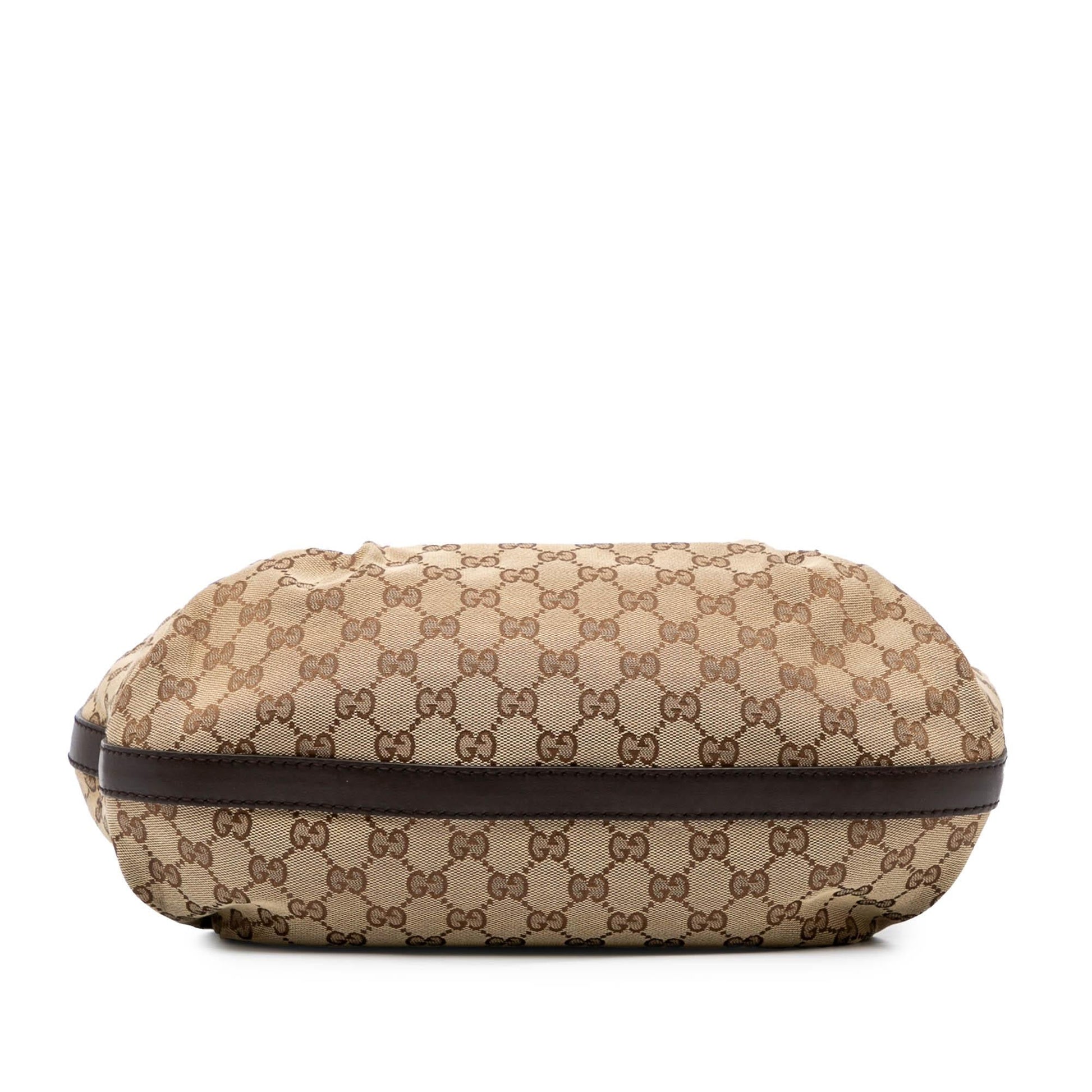 Gucci GG Scarlett Canvas Calf Black Brown Tote Bag