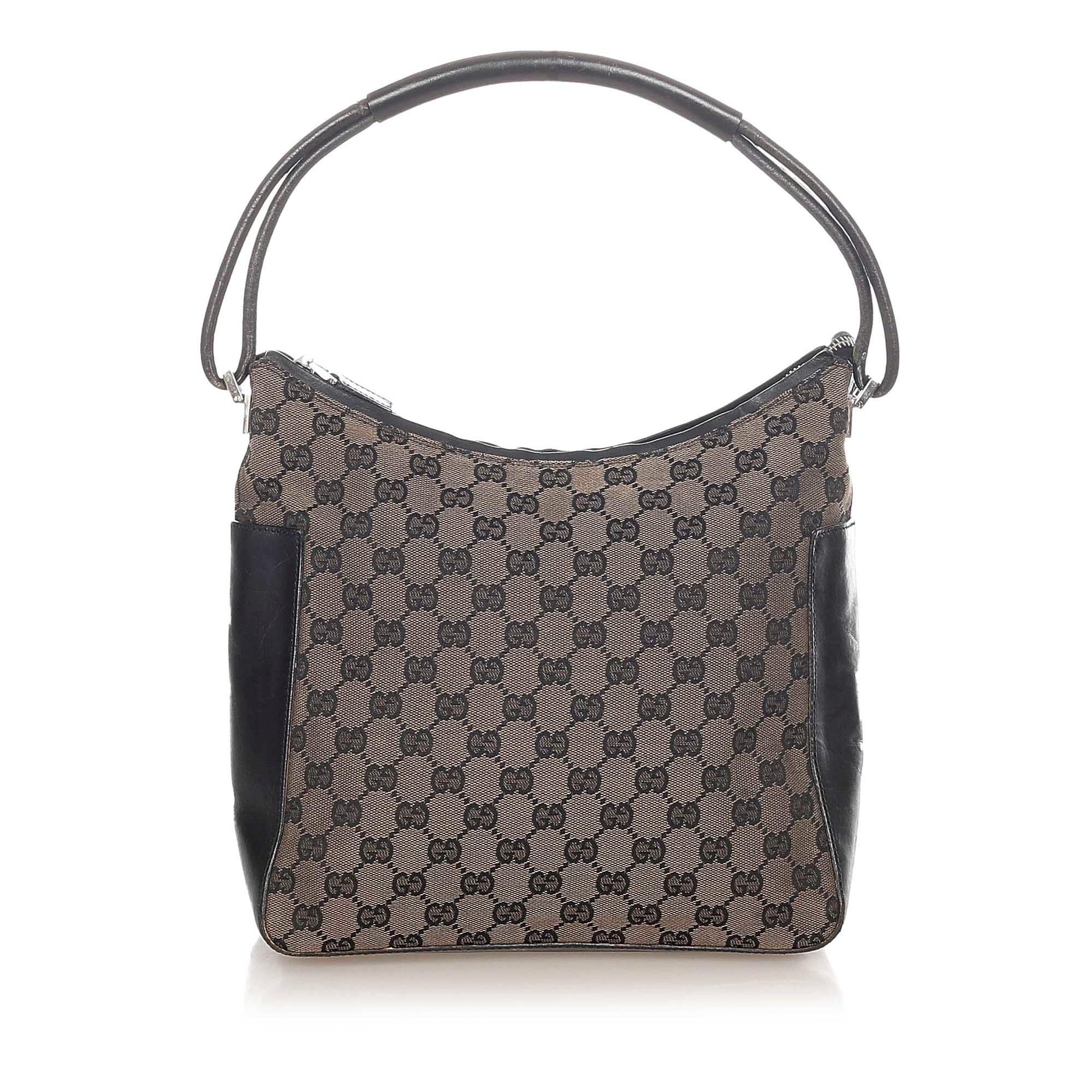 Gucci GG SHG Canvas Black Brown Shoulder Bag