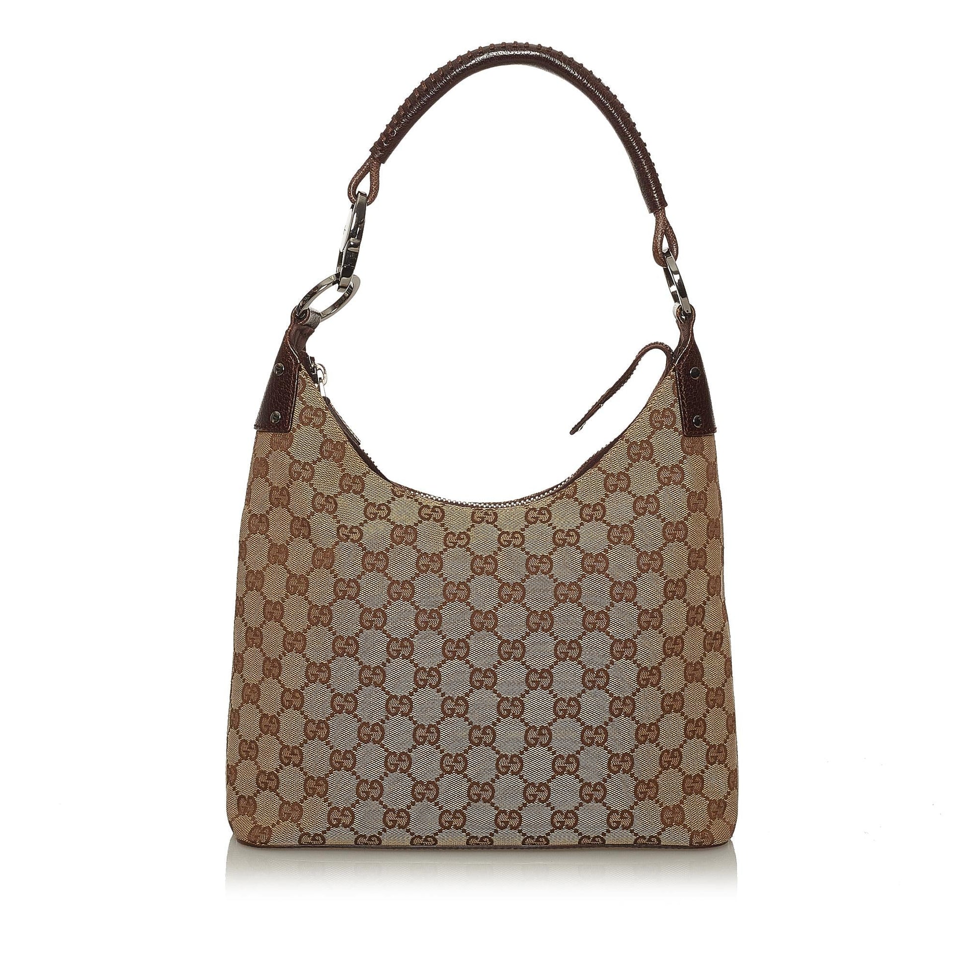 Gucci GG SHG Canvas Brown Shoulder Bag 20