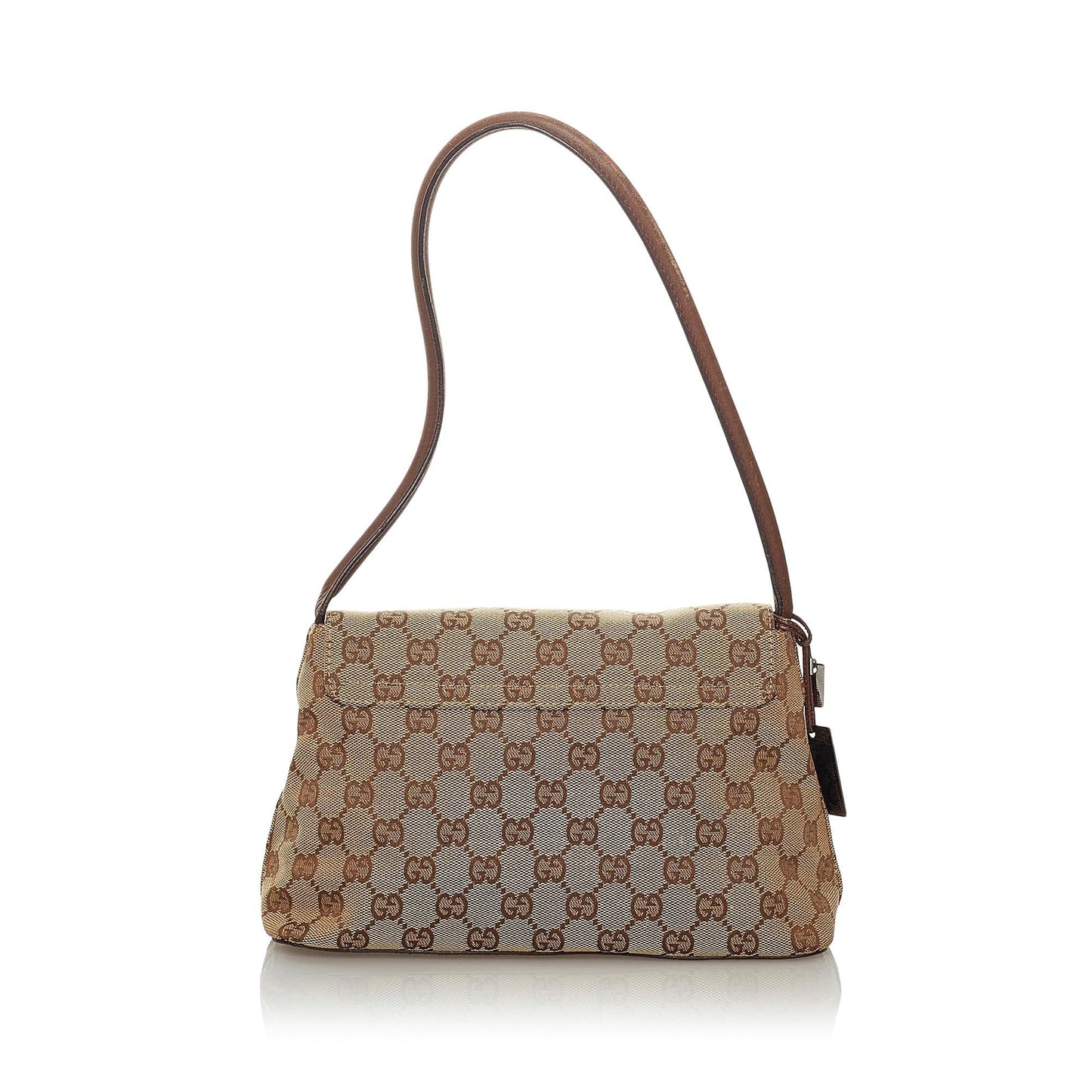 Gucci GG SHG Canvas Calf Brown Shoulder Bag 5