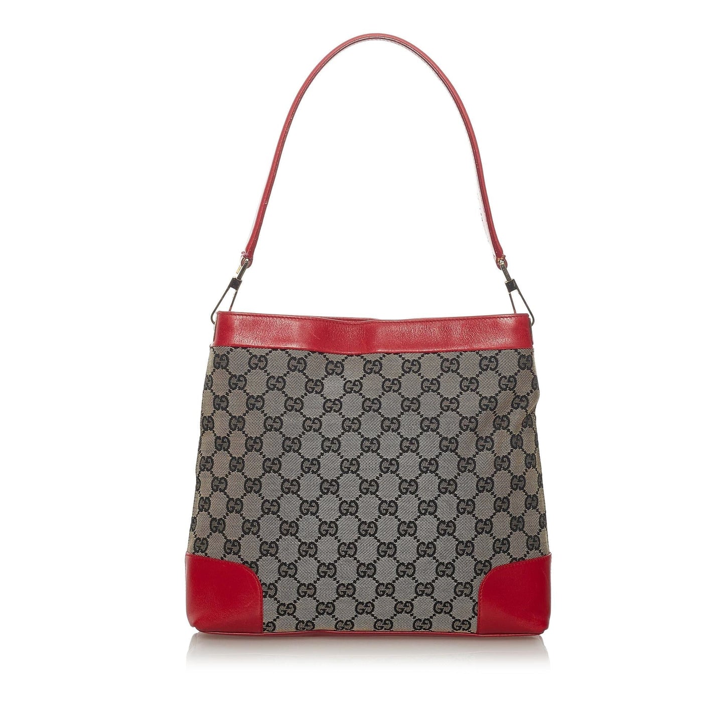 Gucci GG SHG Canvas Red Grey Shoulder Bag Bag Shg