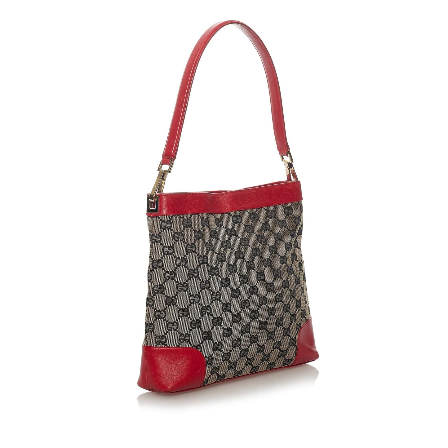 Gucci GG SHG Canvas Red Grey Shoulder Bag Bag Shg