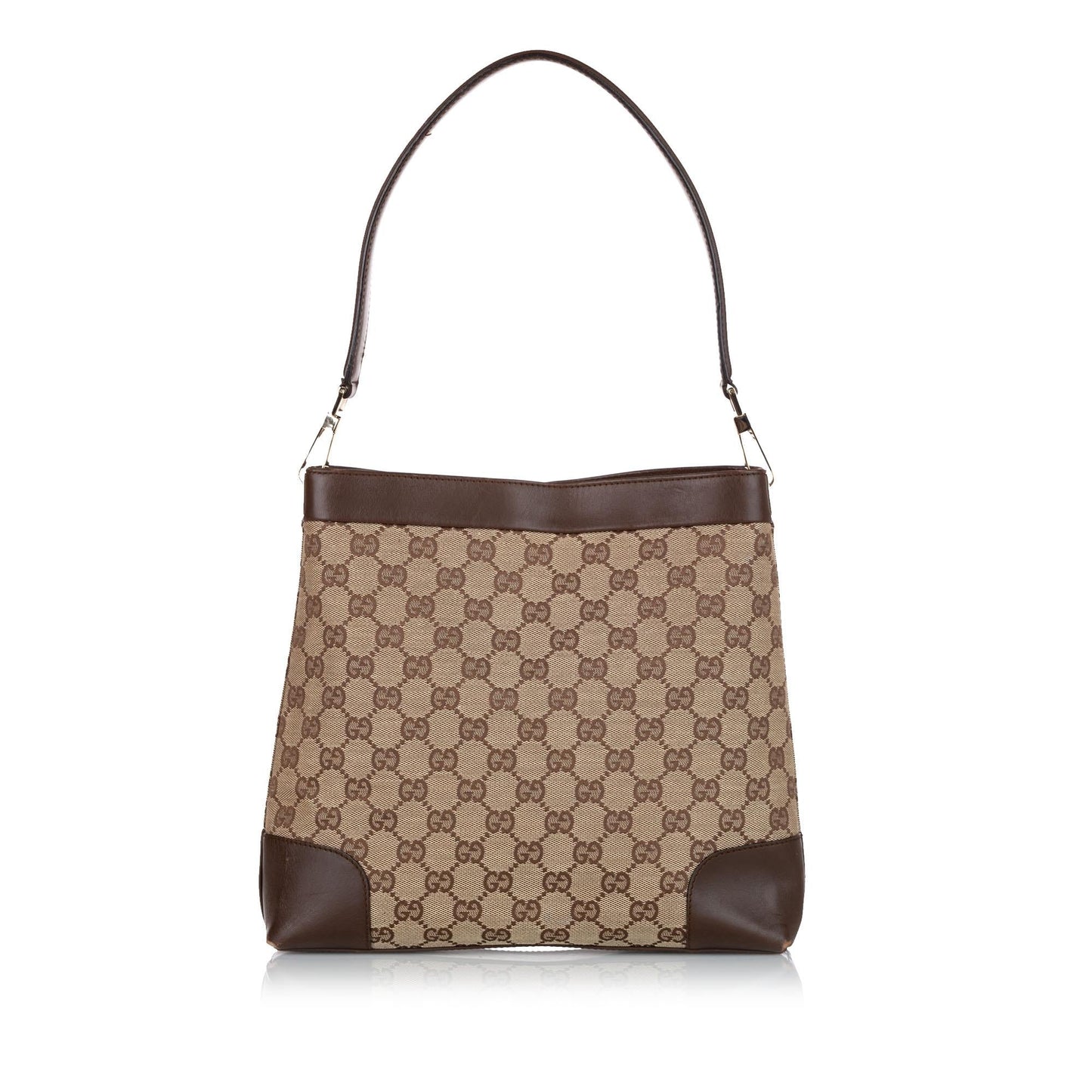 Gucci GG SHG Canvas Calf Brown Shoulder Bag 7