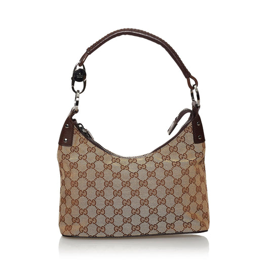 Gucci GG SHG Canvas Brown Shoulder Bag 22