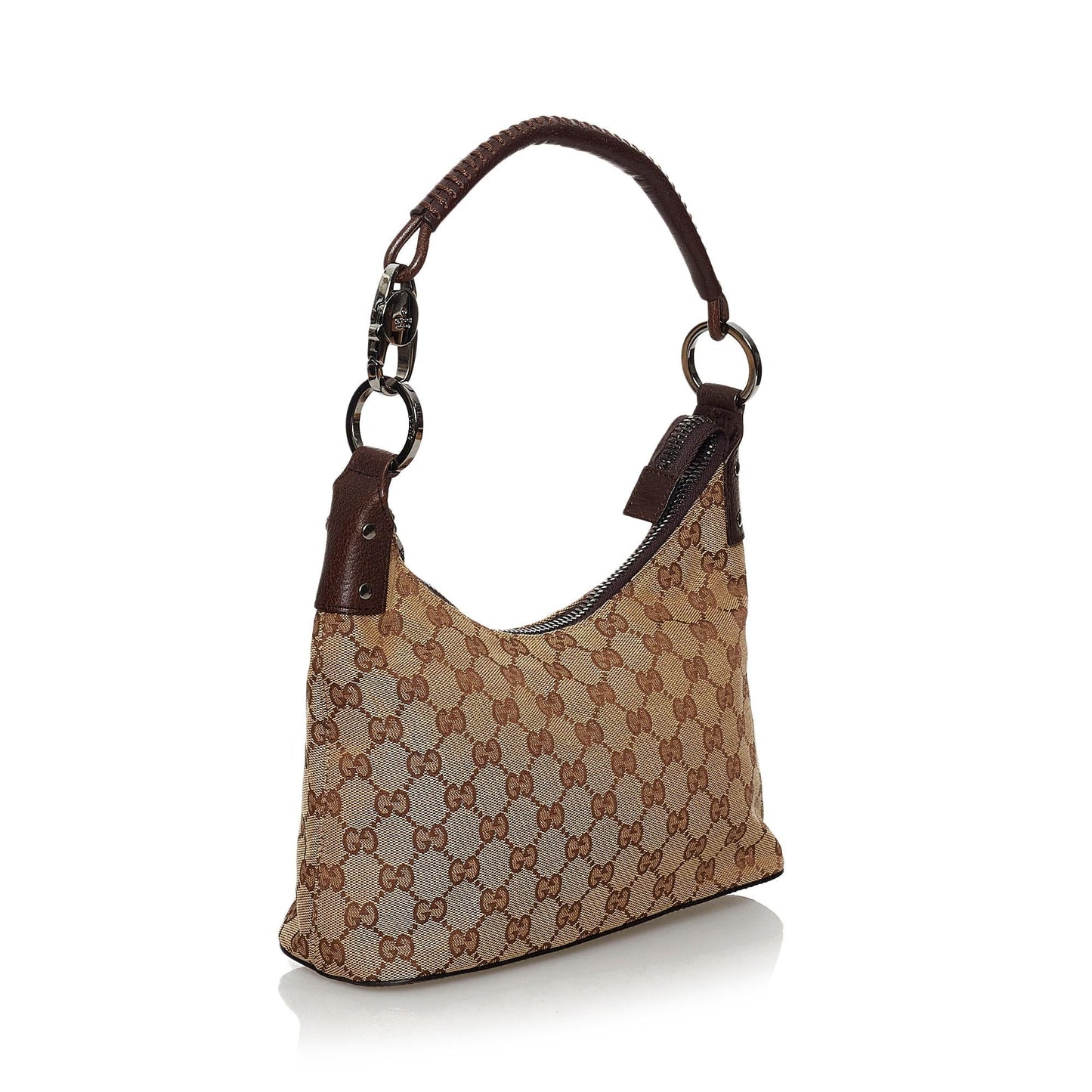 Gucci GG SHG Canvas Brown Shoulder Bag 22