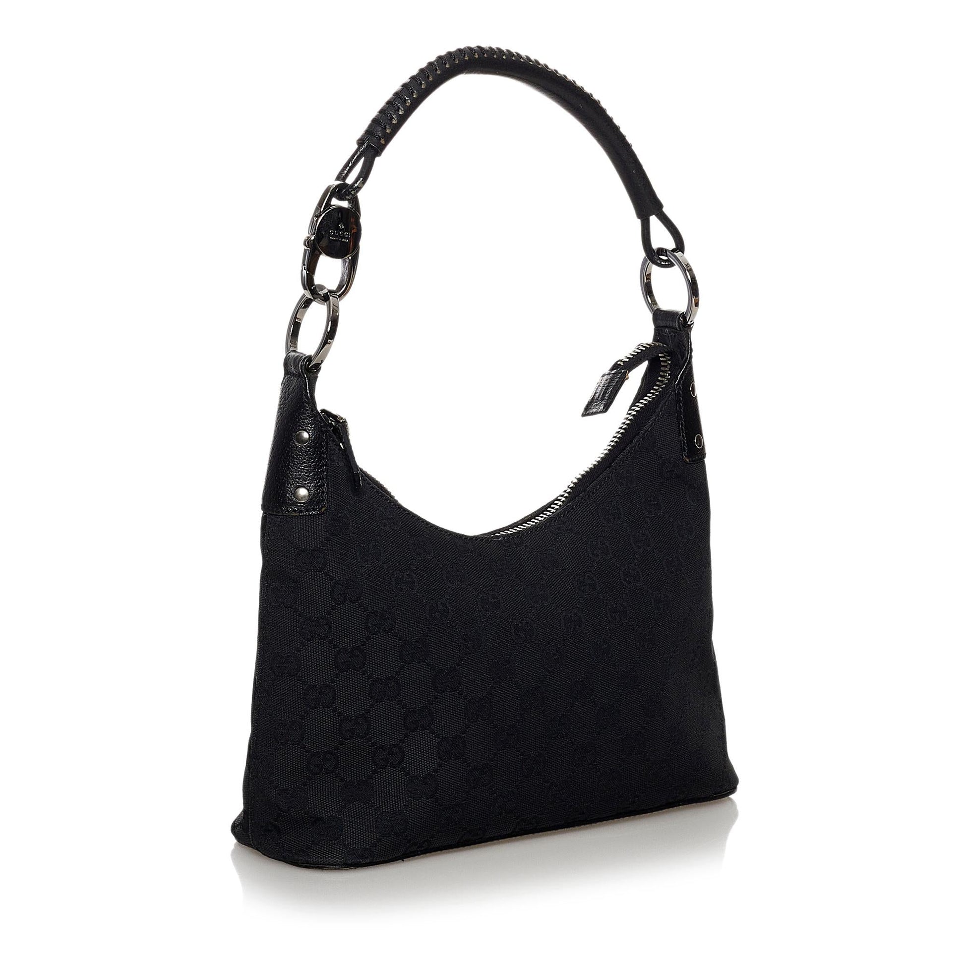Gucci GG SHG Canvas Black Shoulder Bag 21