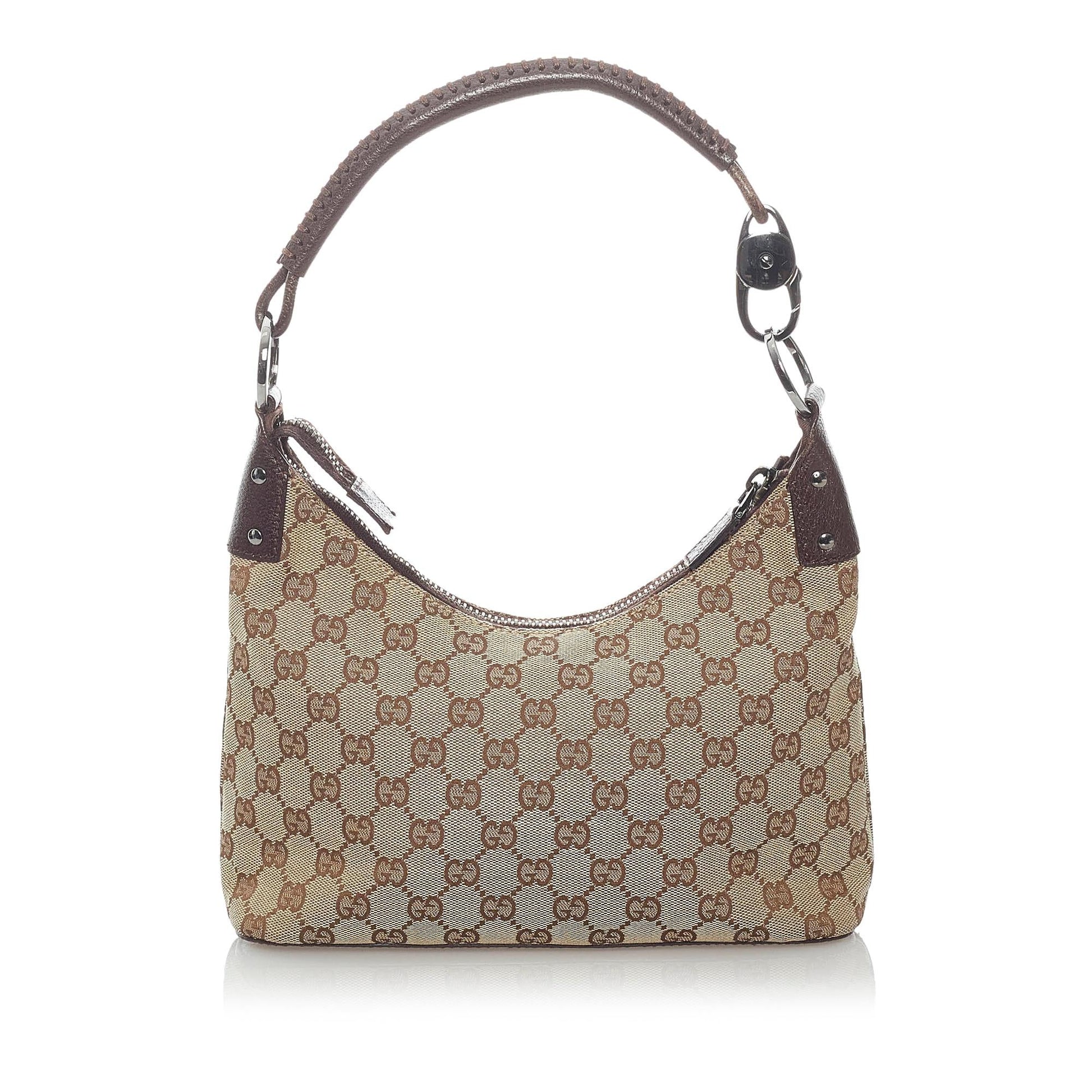 Gucci GG SHG Canvas Brown Shoulder Bag 26