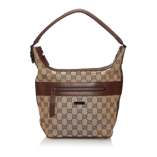 Gucci GG SHG Canvas Brown Shoulder Bag 28