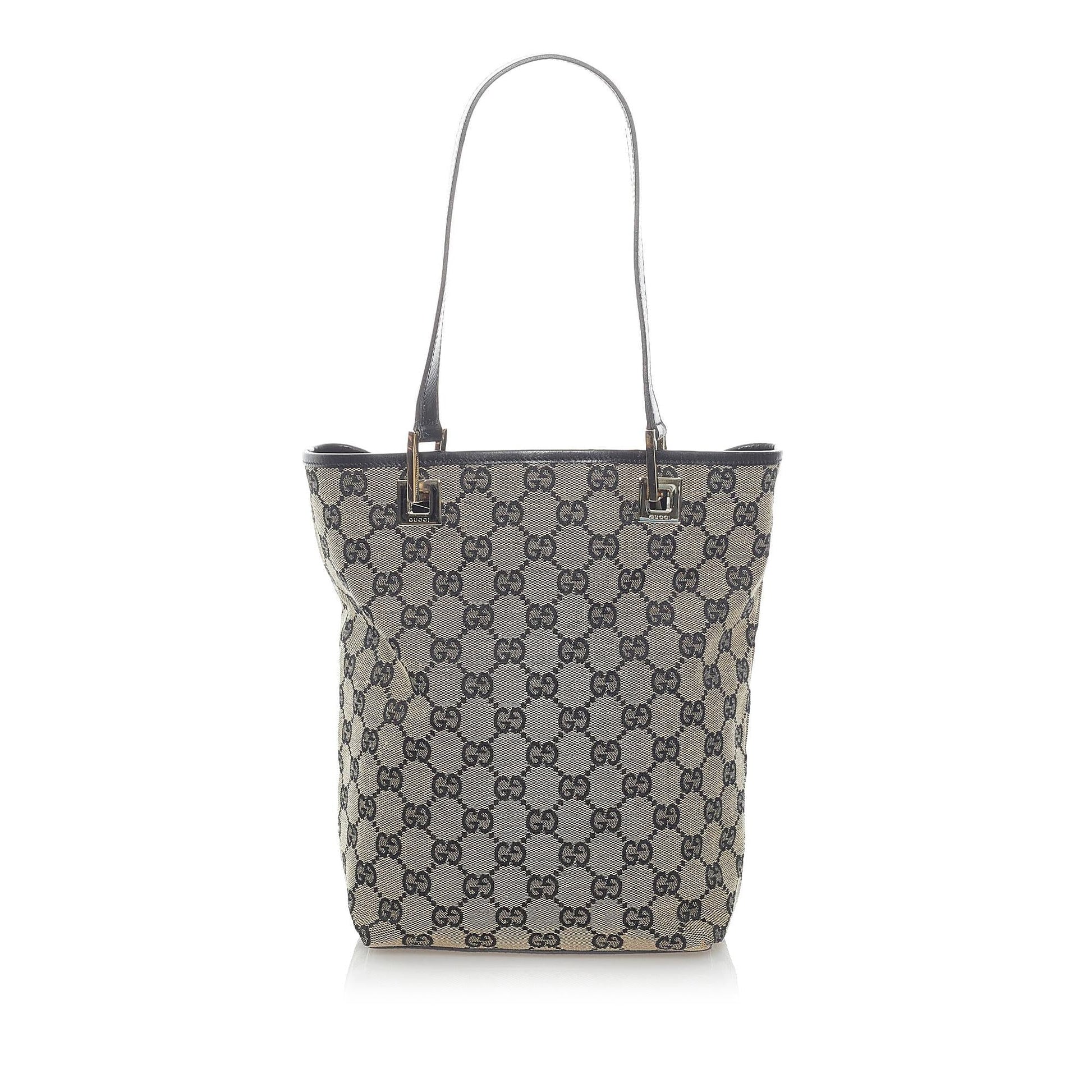 Gucci GG SHG Canvas Black Brown Shoulder Bag 5