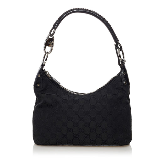 Gucci GG SHG Canvas Black Shoulder Bag 24