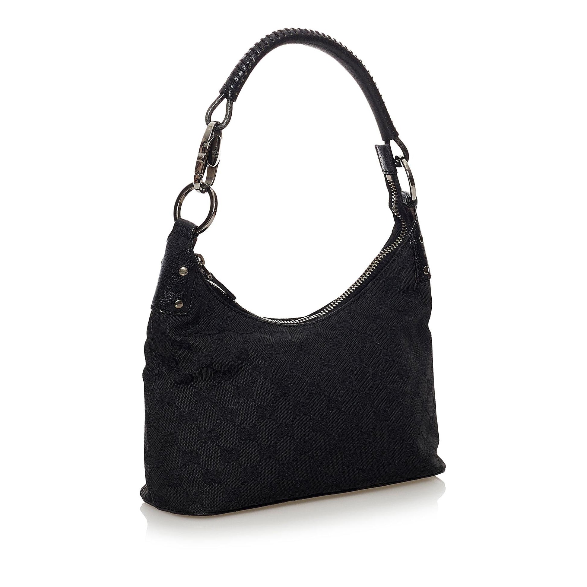 Gucci GG SHG Canvas Black Shoulder Bag 24
