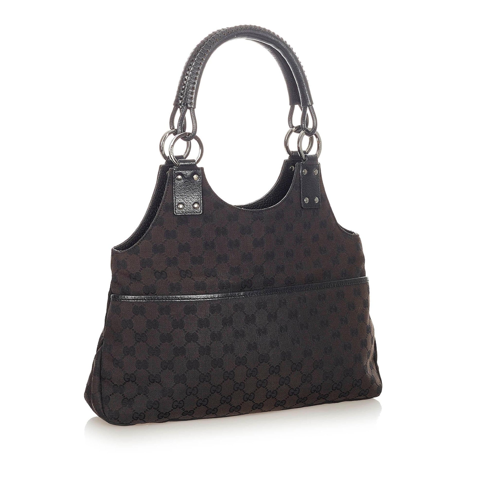 Gucci GG SHG Canvas Black Shoulder Bag 25