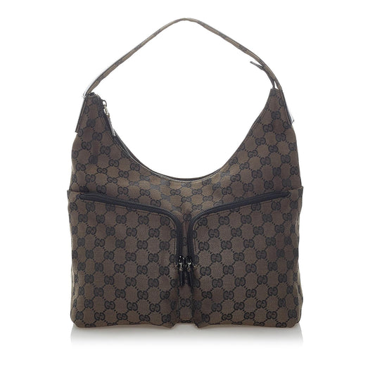 Gucci GG SHG Canvas Brown Shoulder Bag 33