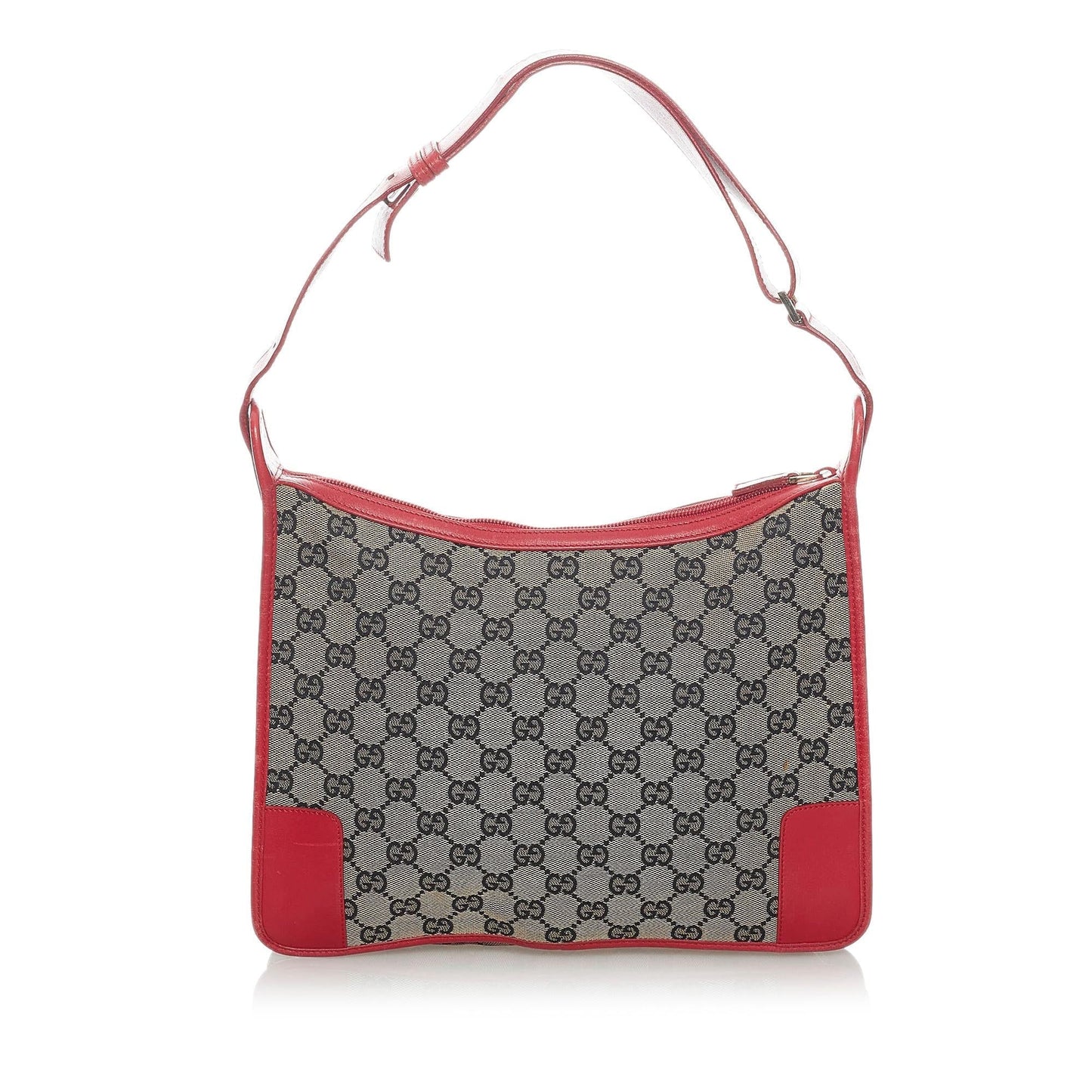 Gucci GG SHG Canvas Calf Red Grey Shoulder Bag