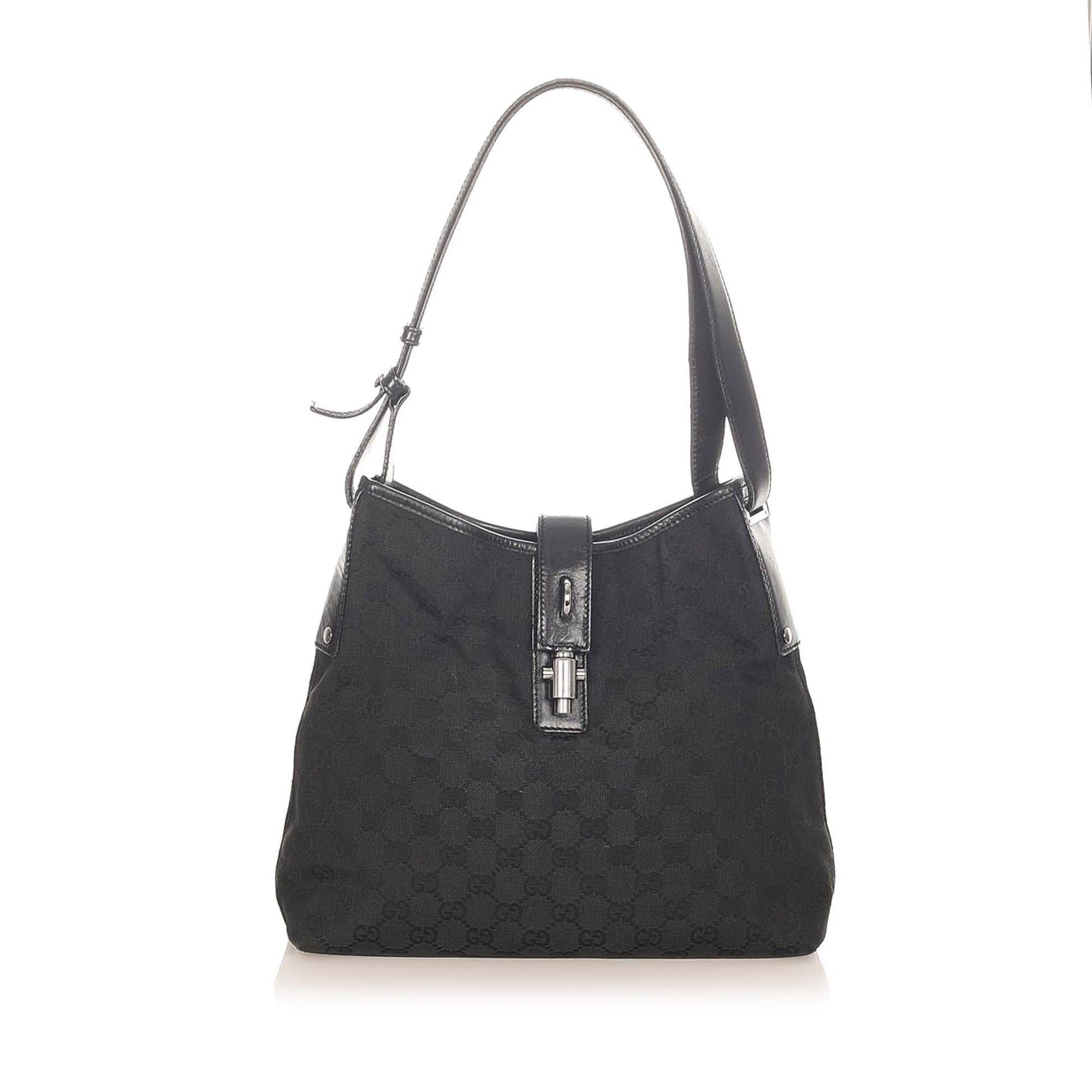 Gucci GG SHG Canvas Black Shoulder Bag 26