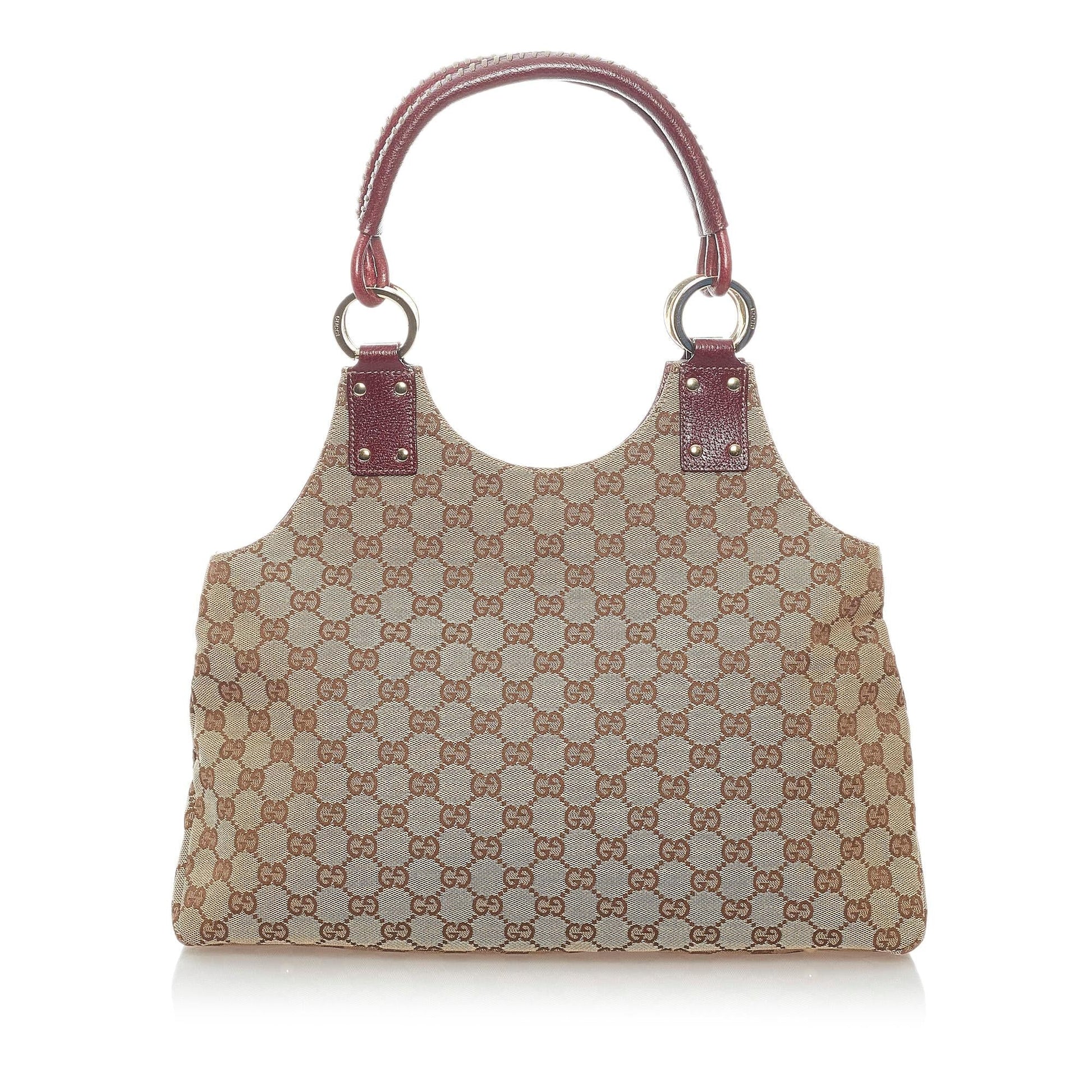 Gucci GG SHG Canvas Brown Shoulder Bag 35