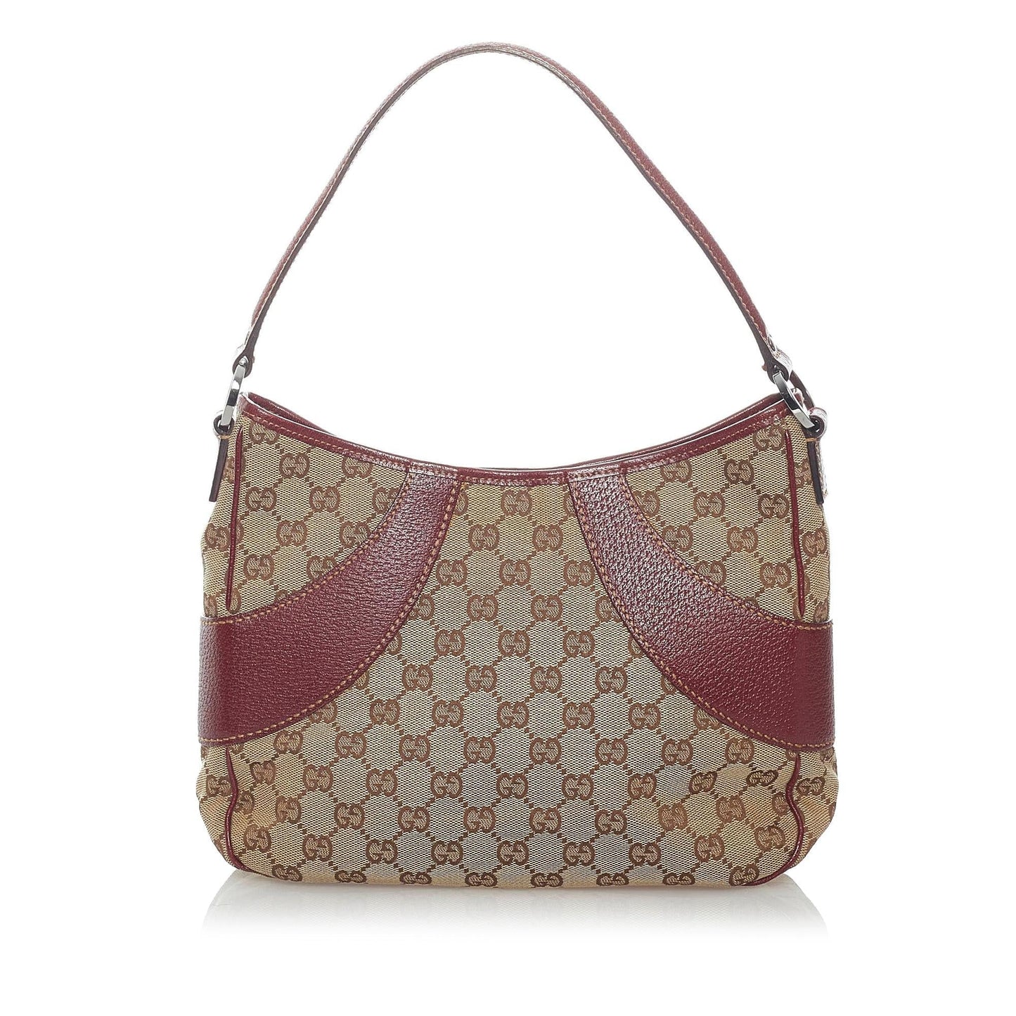 Gucci GG SHG Canvas Brown Red Shoulder Bag Bag Shg