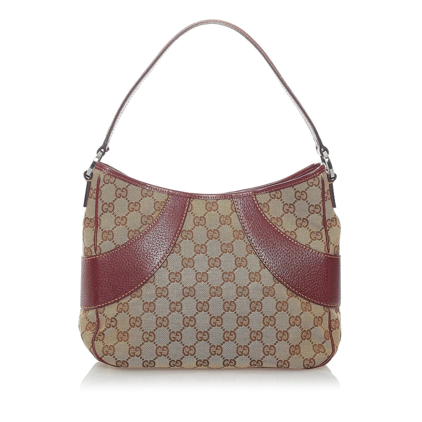 Gucci GG SHG Canvas Brown Red Shoulder Bag Bag Shg