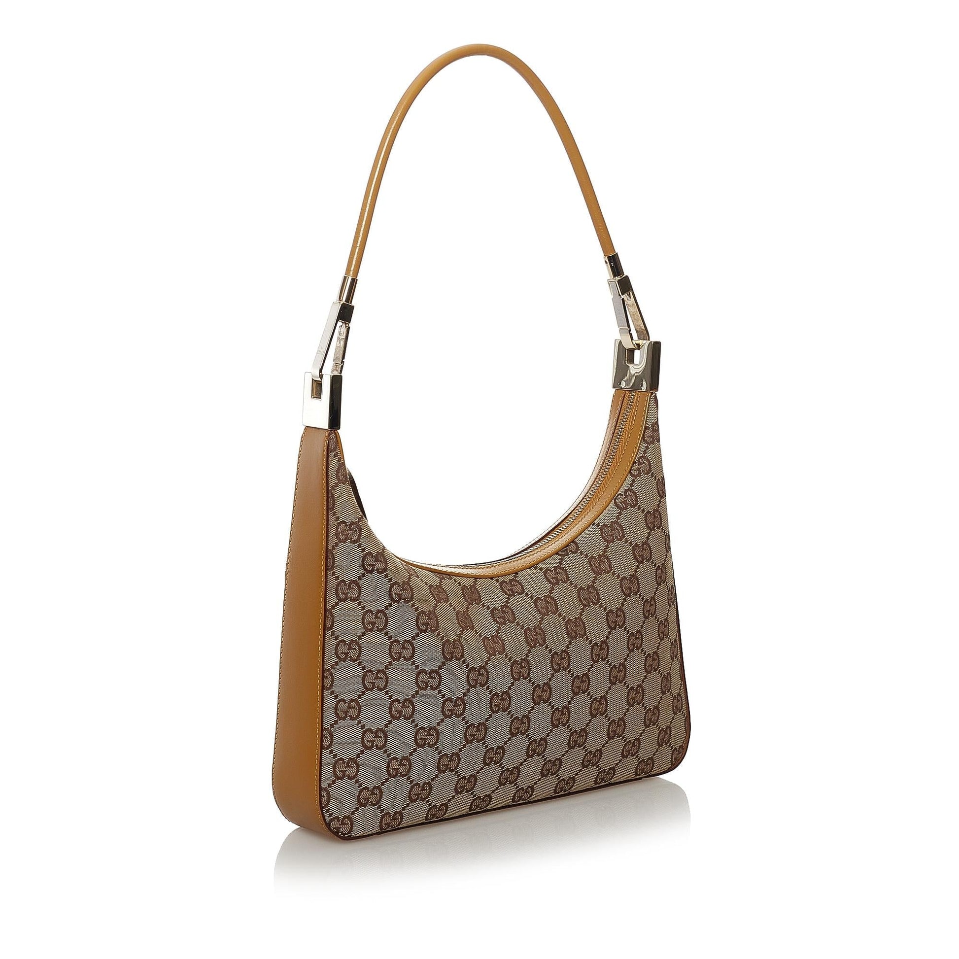 Gucci GG SHG Canvas Brown Shoulder Bag 38