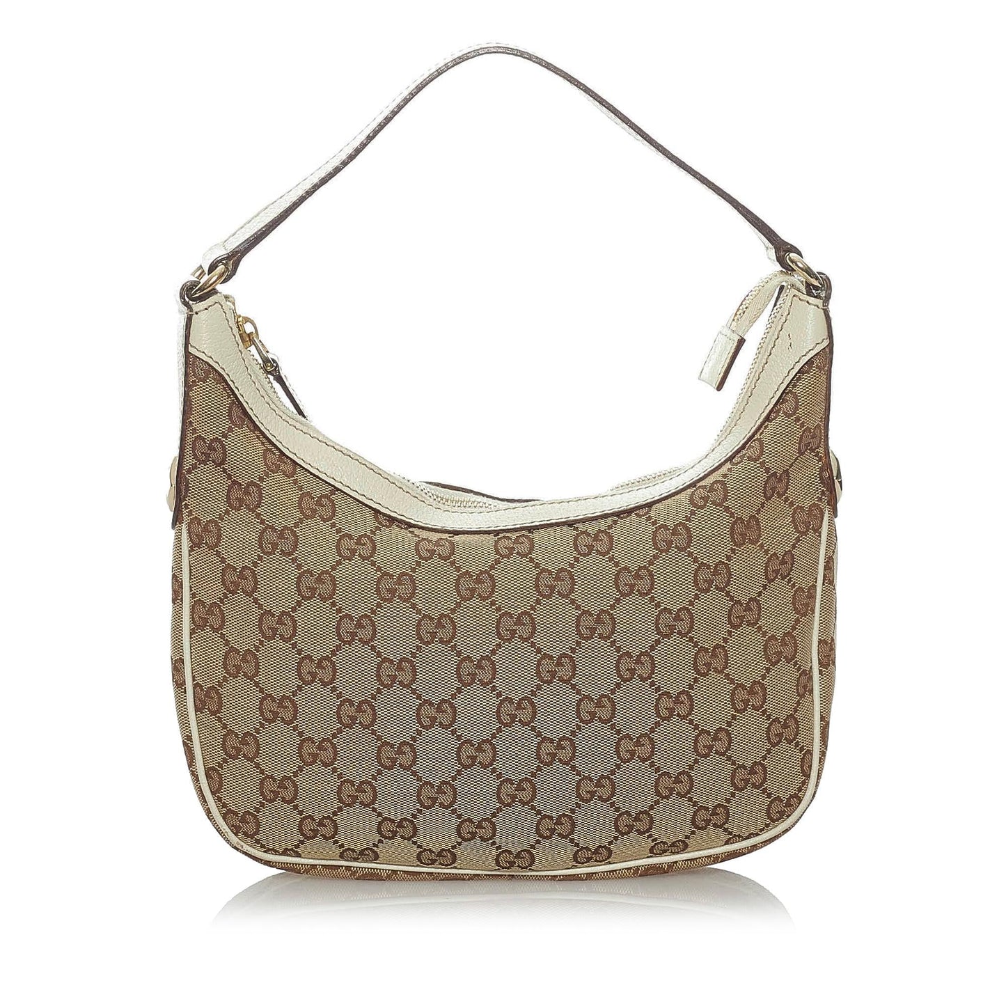 Gucci GG SHG Canvas White Brown Shoulder Bag 3