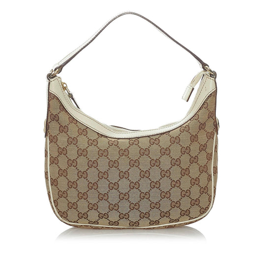 Gucci GG SHG Canvas White Brown Shoulder Bag 3