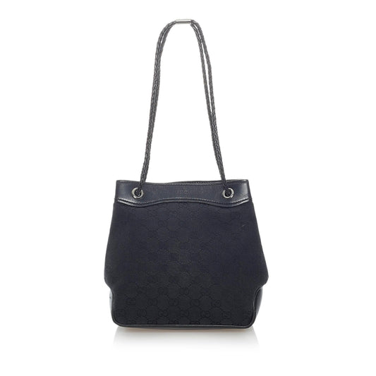 Gucci GG SHG Canvas Calf Black Shoulder Bag 5