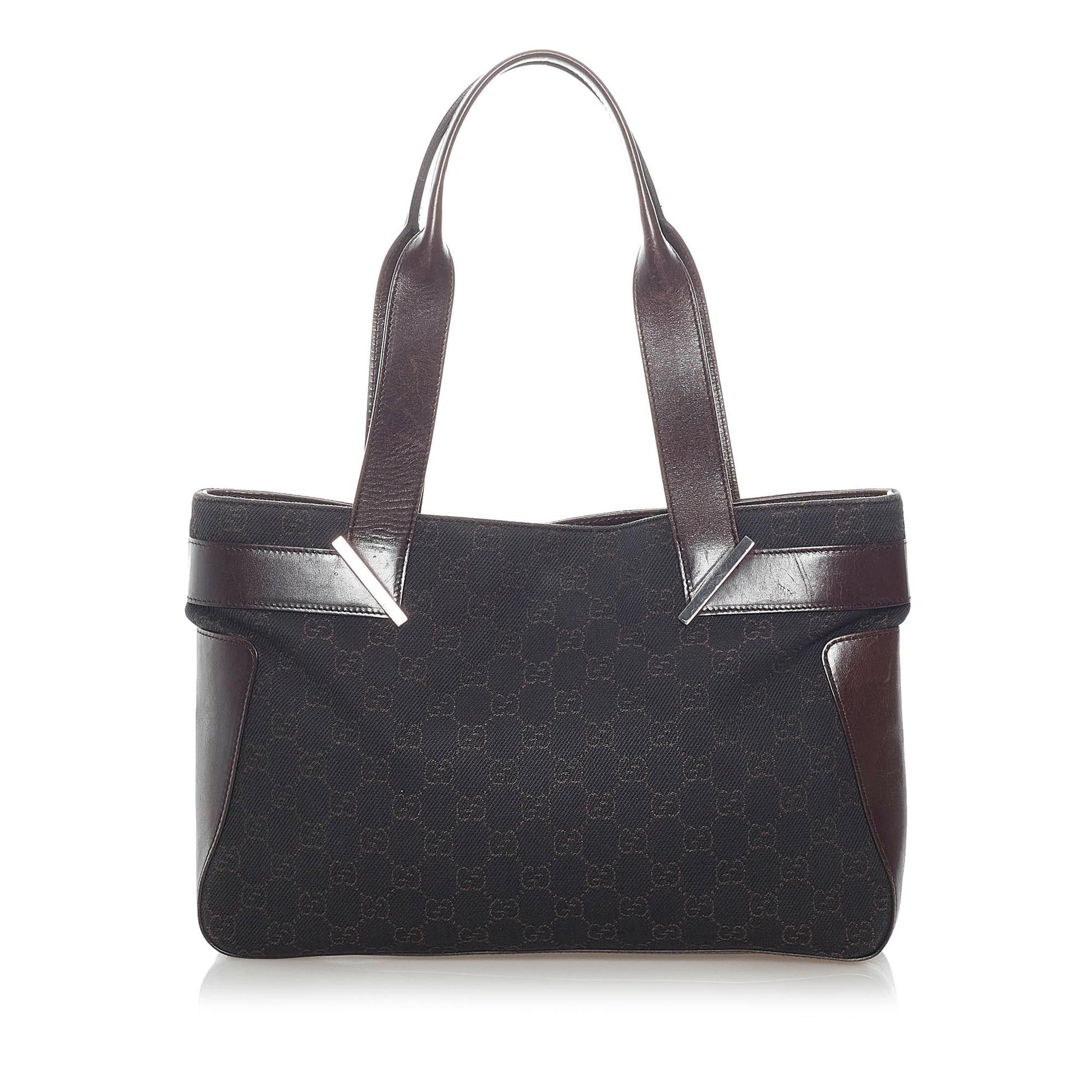 Gucci GG SHG Canvas Calf Brown Shoulder Bag 11
