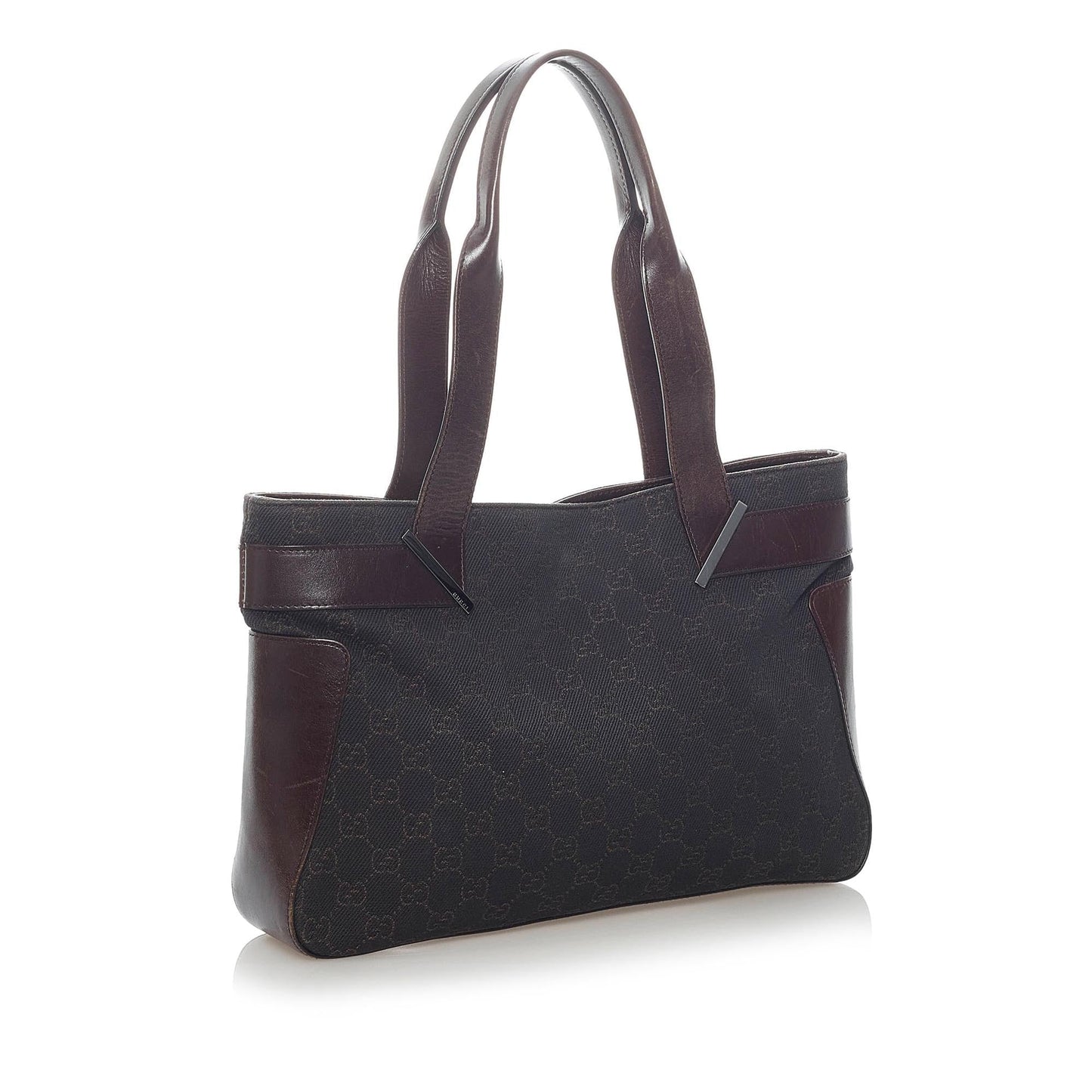 Gucci GG SHG Canvas Calf Brown Shoulder Bag 11
