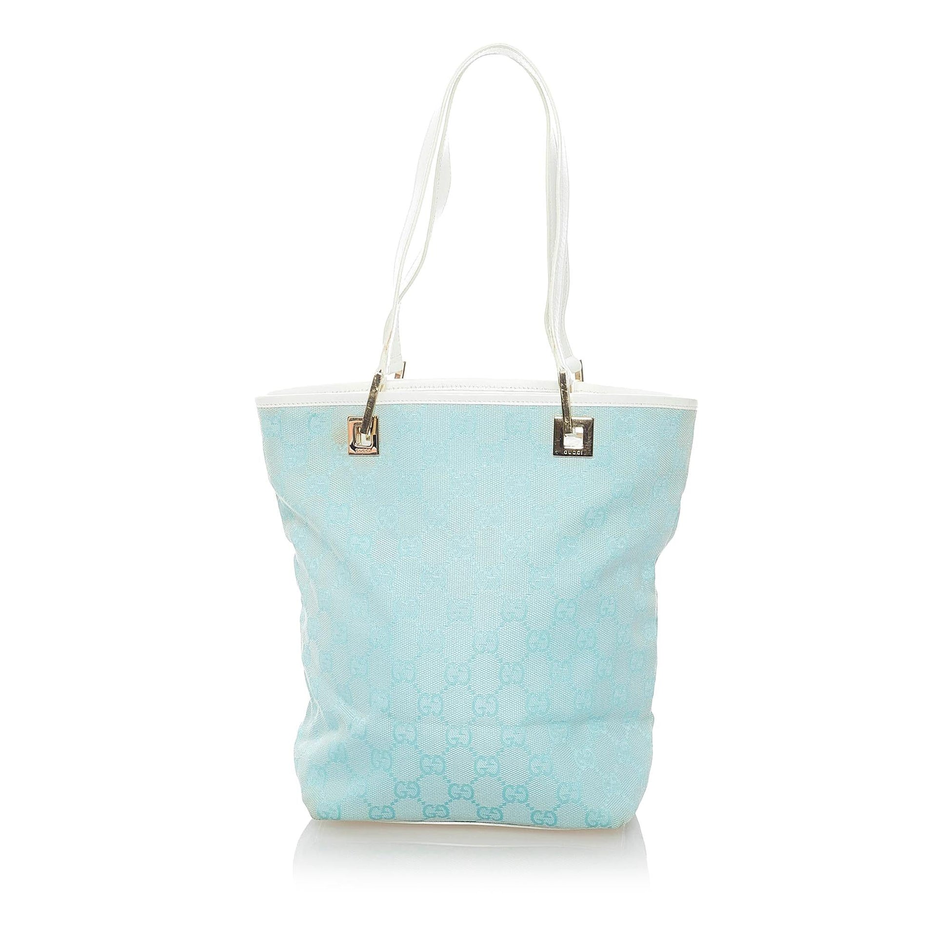 Gucci GG SHG Canvas White Blue Shoulder Bag
